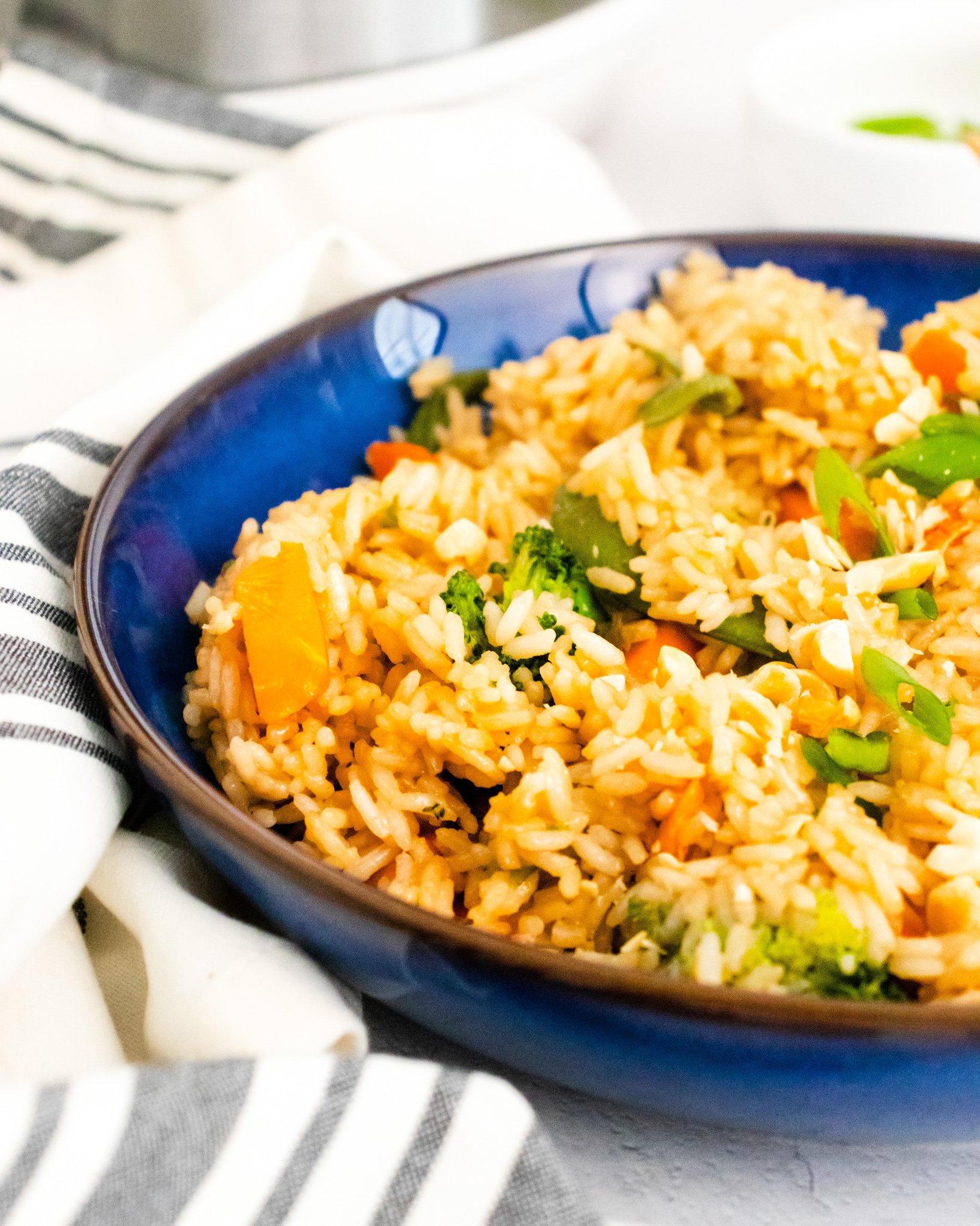 10-min Rainbow Fried Rice (easy one-pot rice cooker recipe) - Nomadette