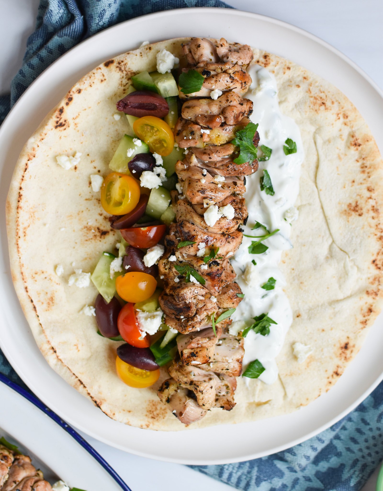 Chicken Souvlaki RecipeChicken Souvlaki Recipe with tzatziki.