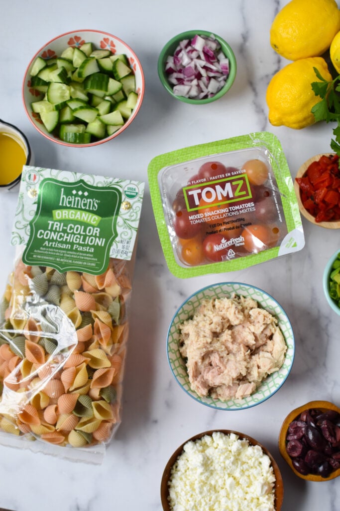 Mediterranean Tuna Pasta Salad Recipe Ingredients