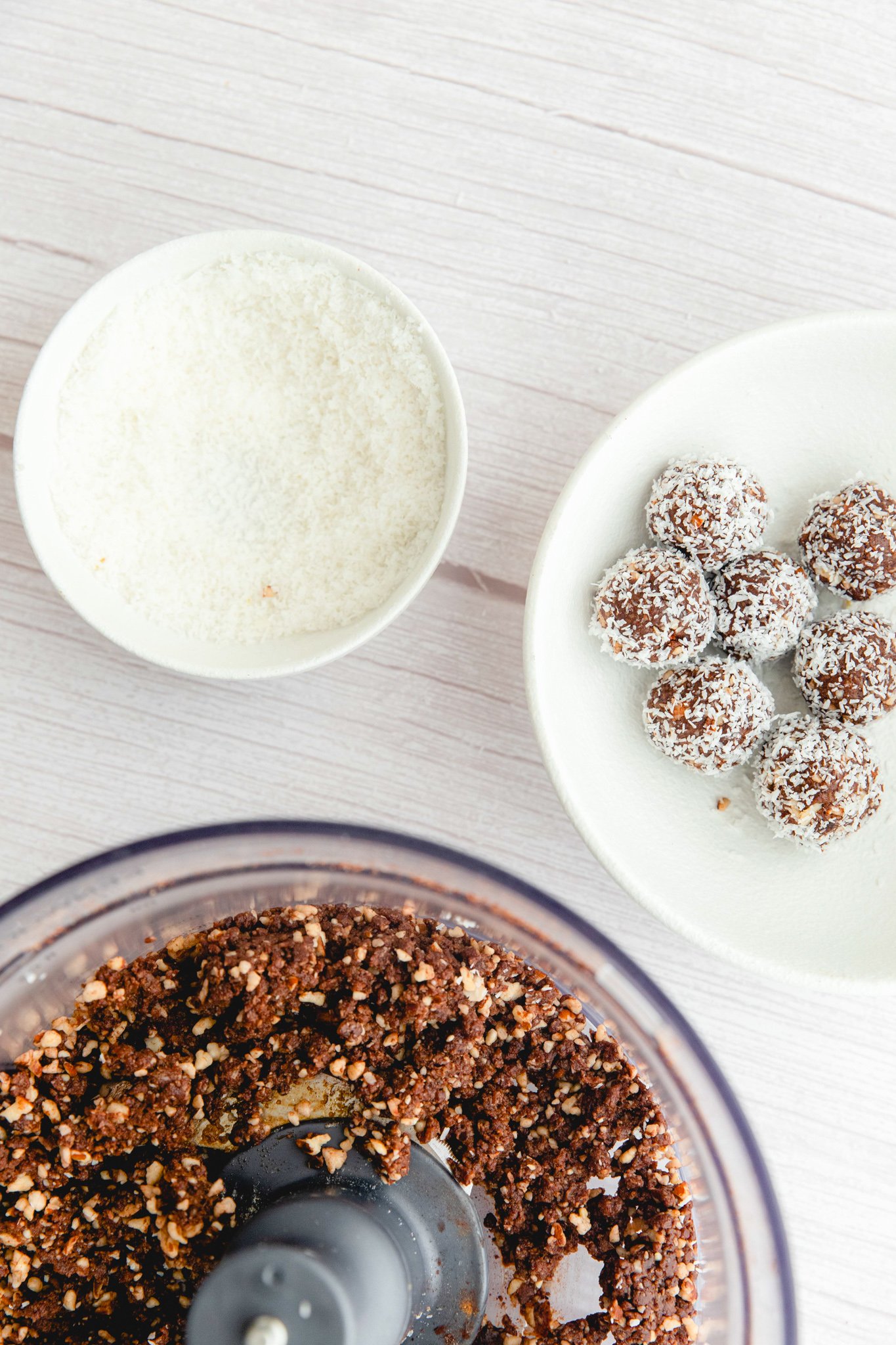 Easy Date Protein Balls dates in a bowl.