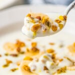 Instant Pot Yogurt Recipe with spoon.