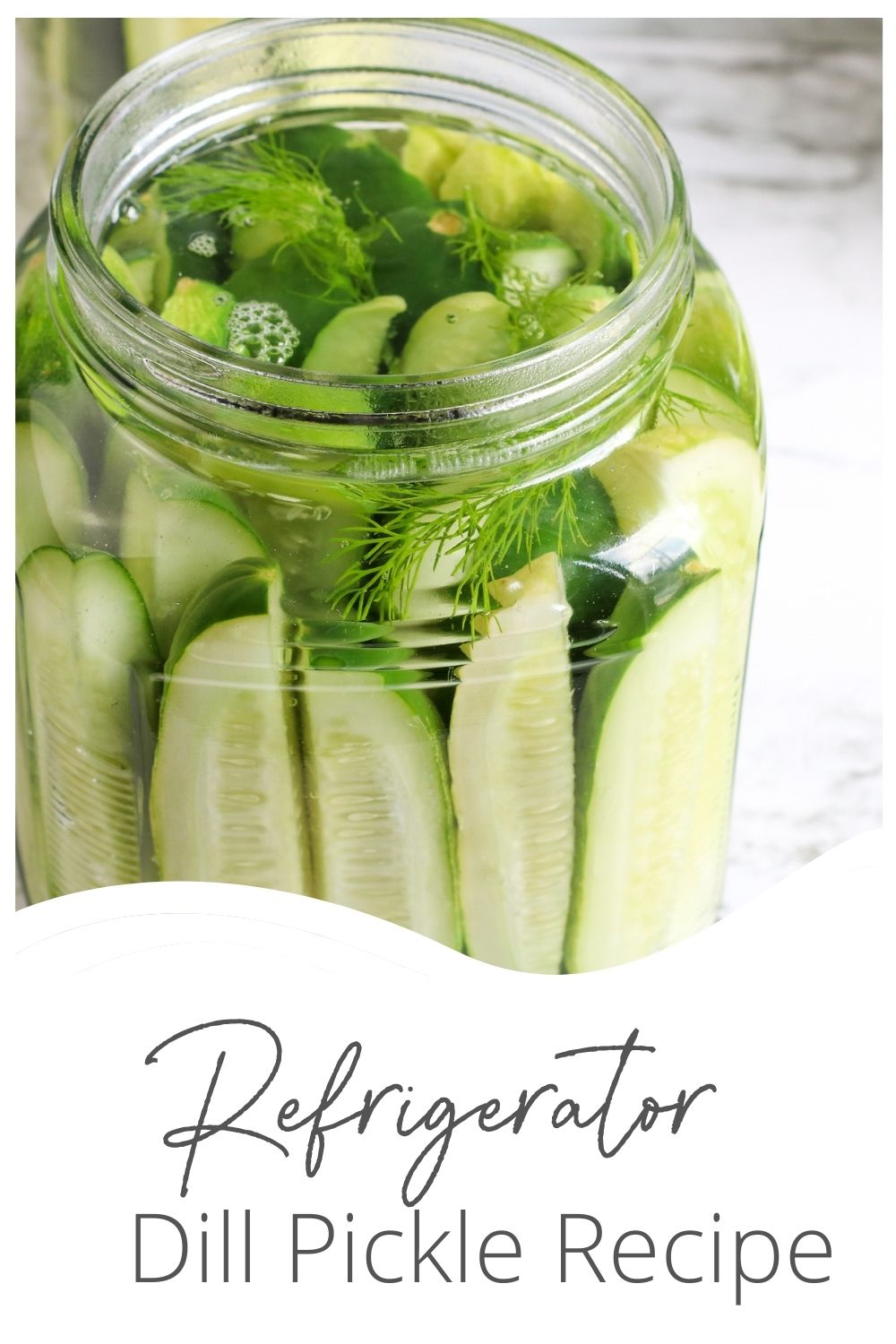 Refrigerator Dill Pickles with logo. 