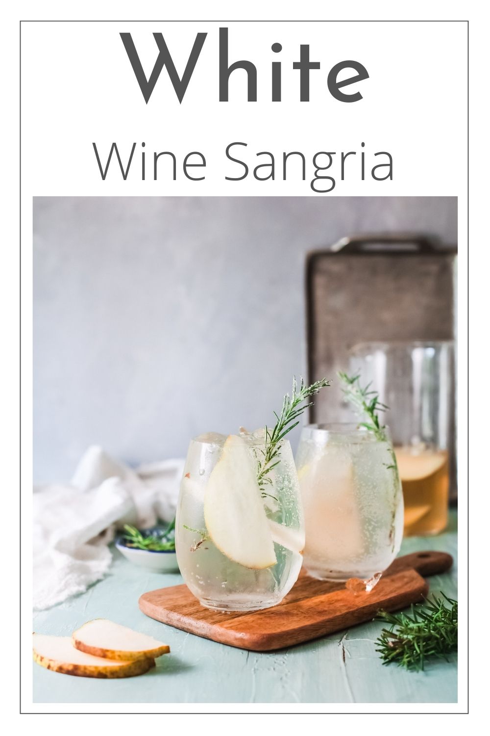 White Sangria Recipe with logo. 