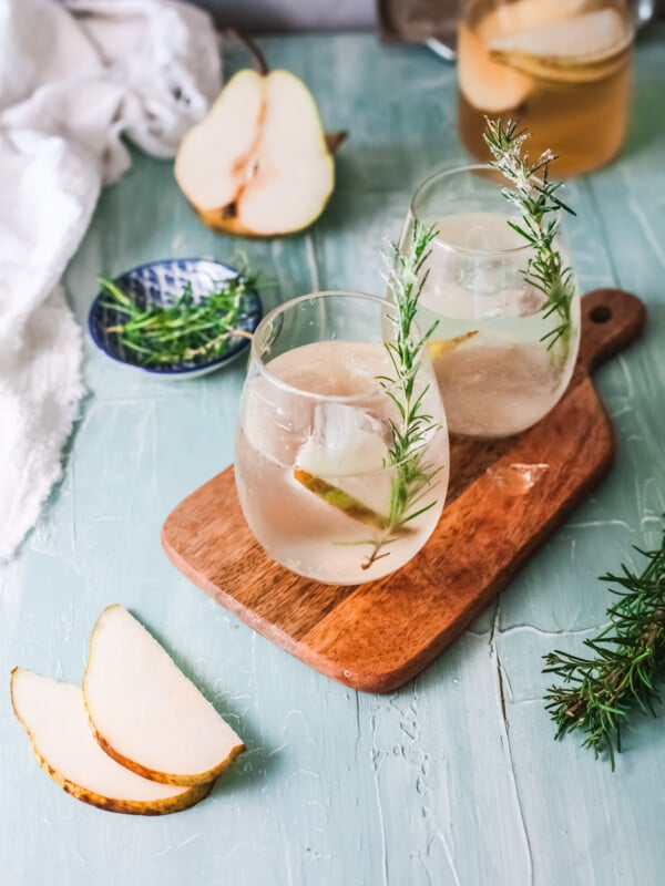 White Sangria Recipe in a glass.