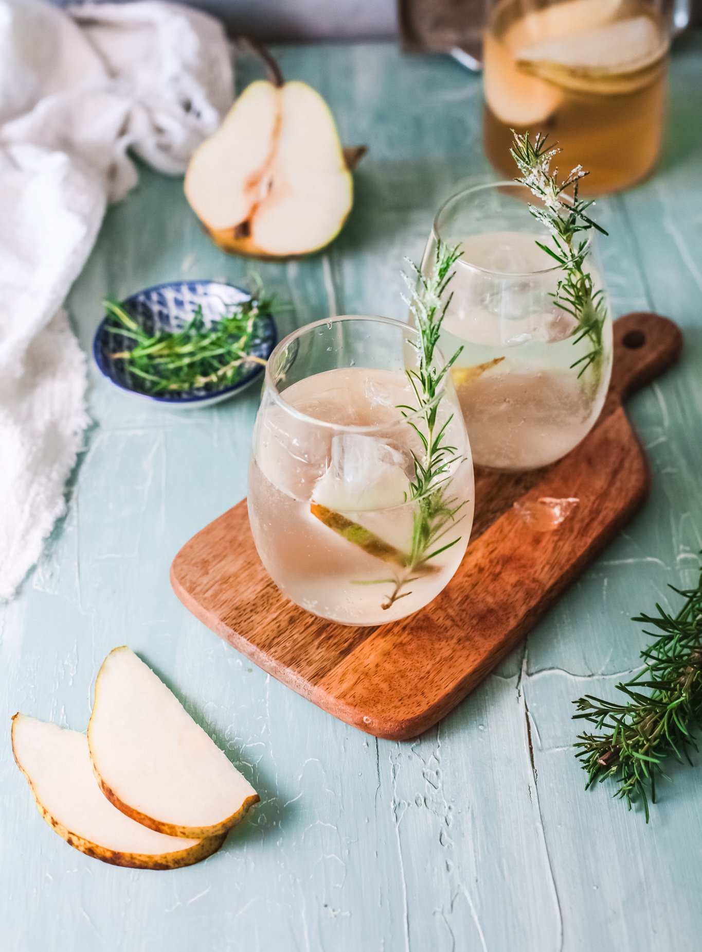 White Sangria Recipe in a glass. 
