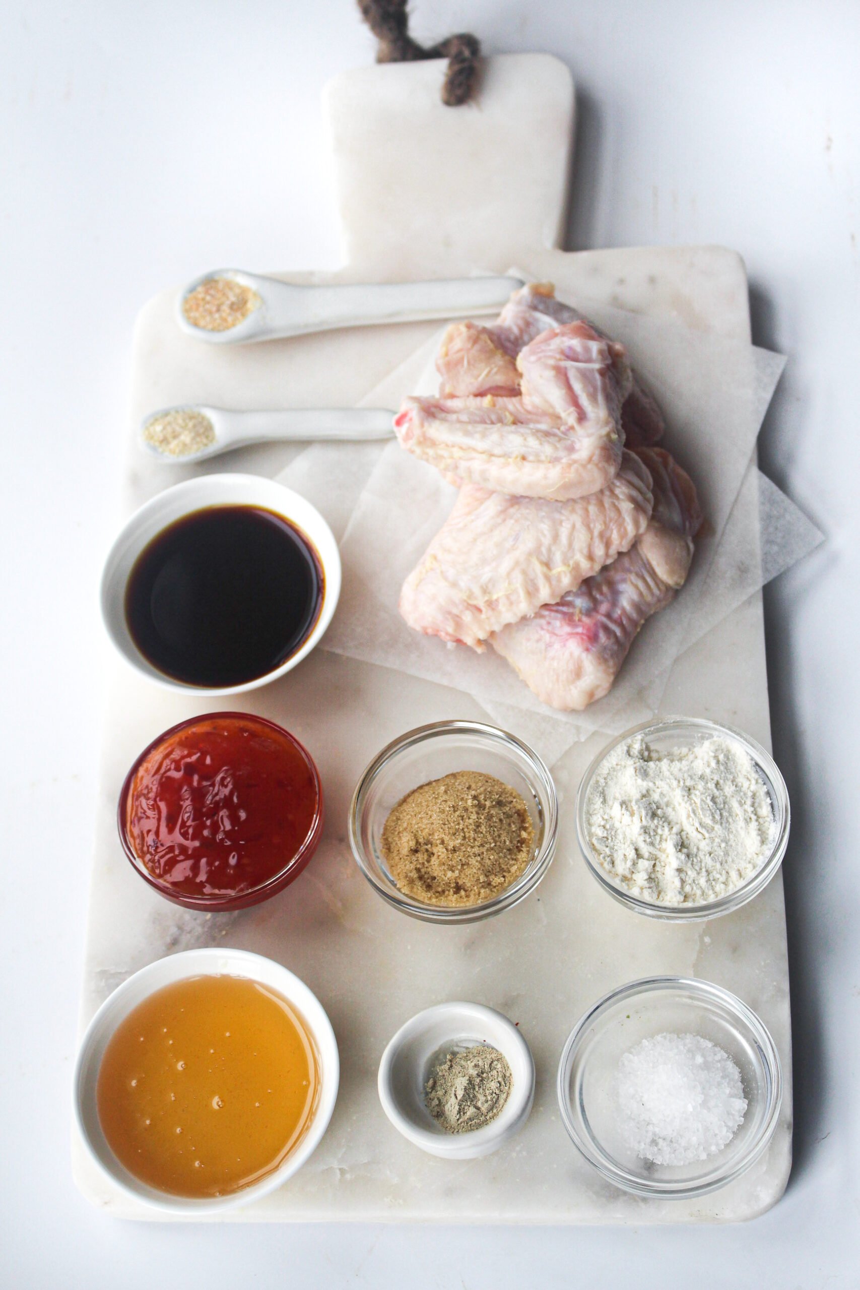 Air Fryer Chicken Wings Recipe ingredients. 