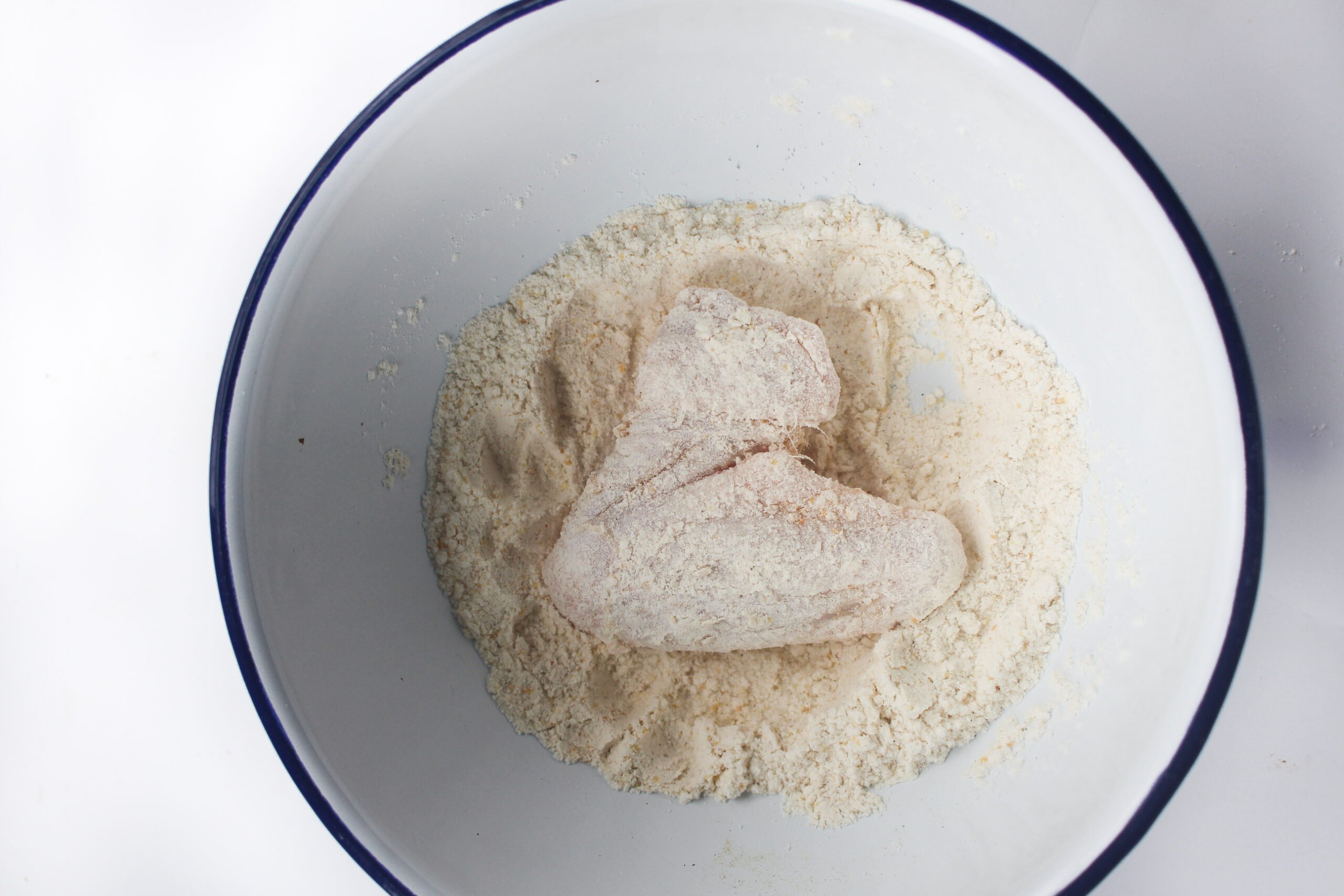 Air Fryer Chicken Wings Recipe with flour on the wings.