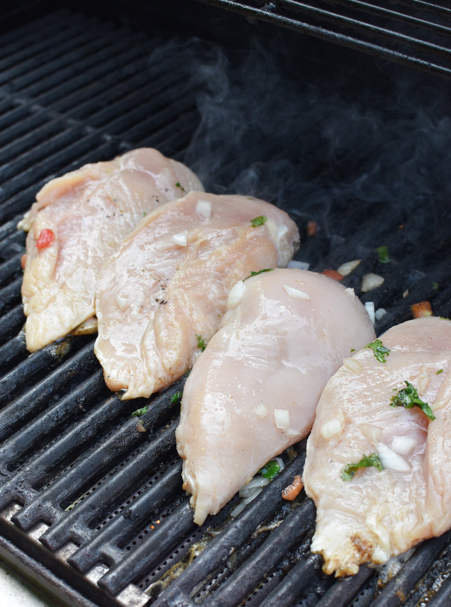 Margarita Grilled Chicken on the grill. 