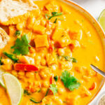 Pumpkin Curry Recipe with cilantro.