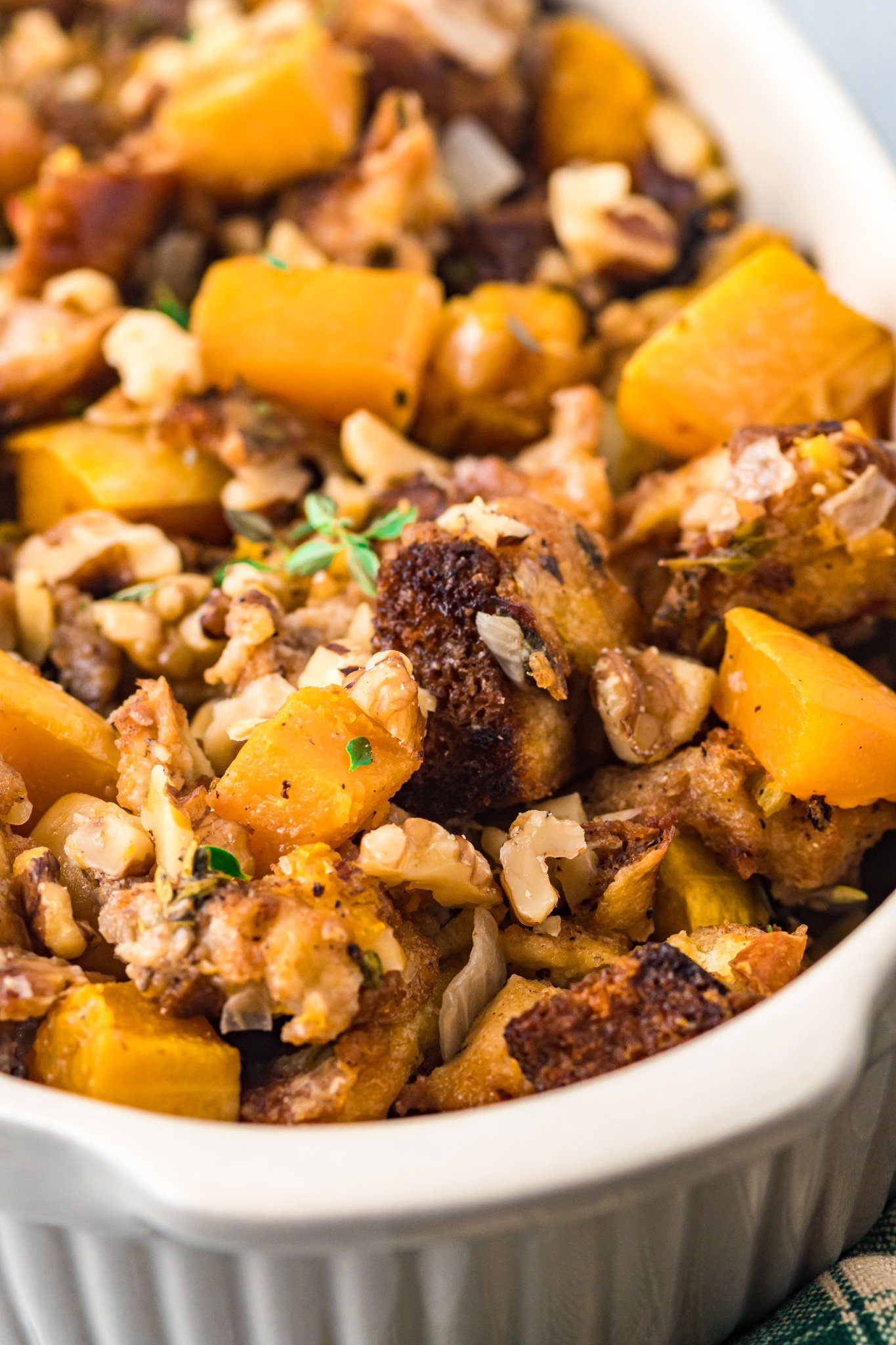Butternut Squash Stuffing with fresh thyme.