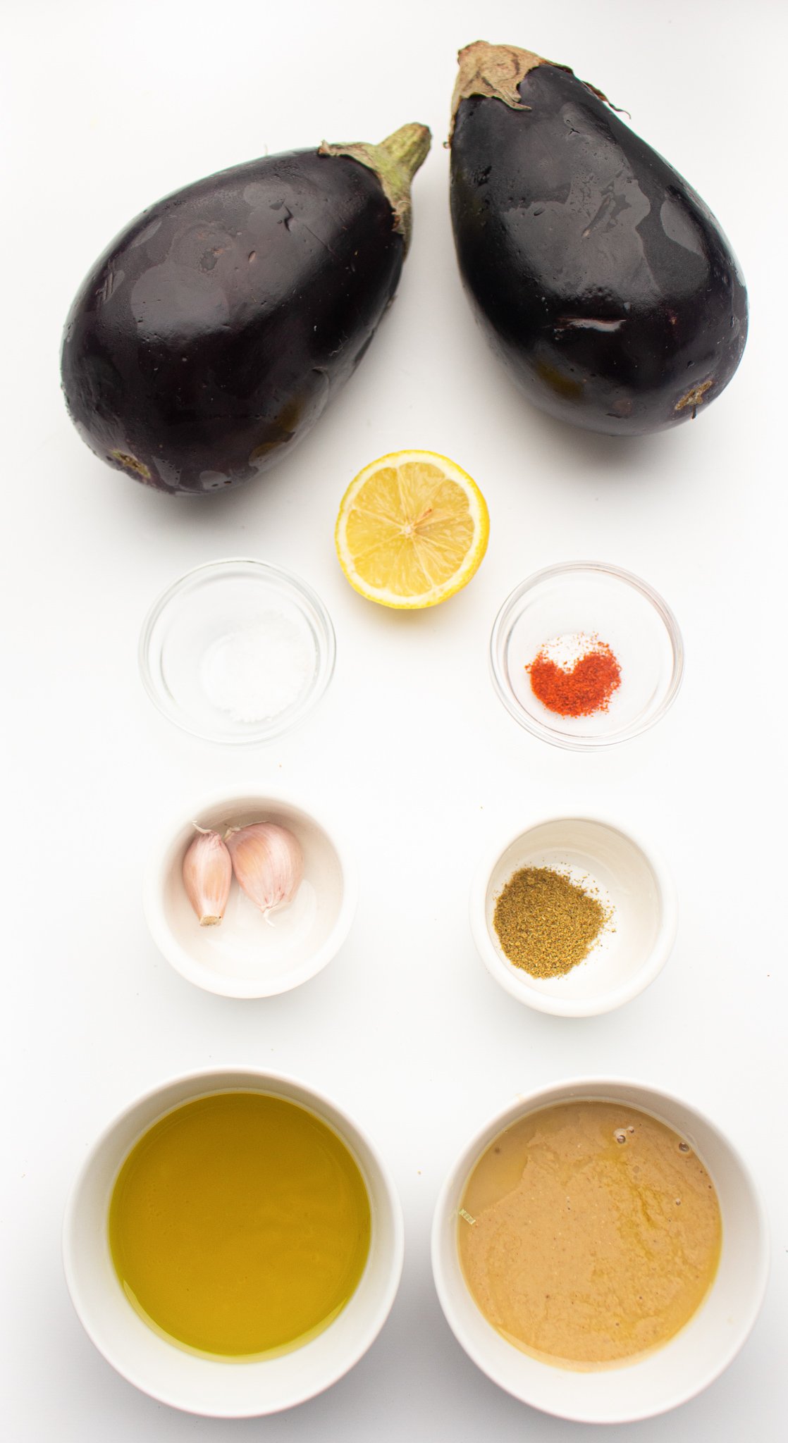 Air Fryer Eggplant ingredients. 