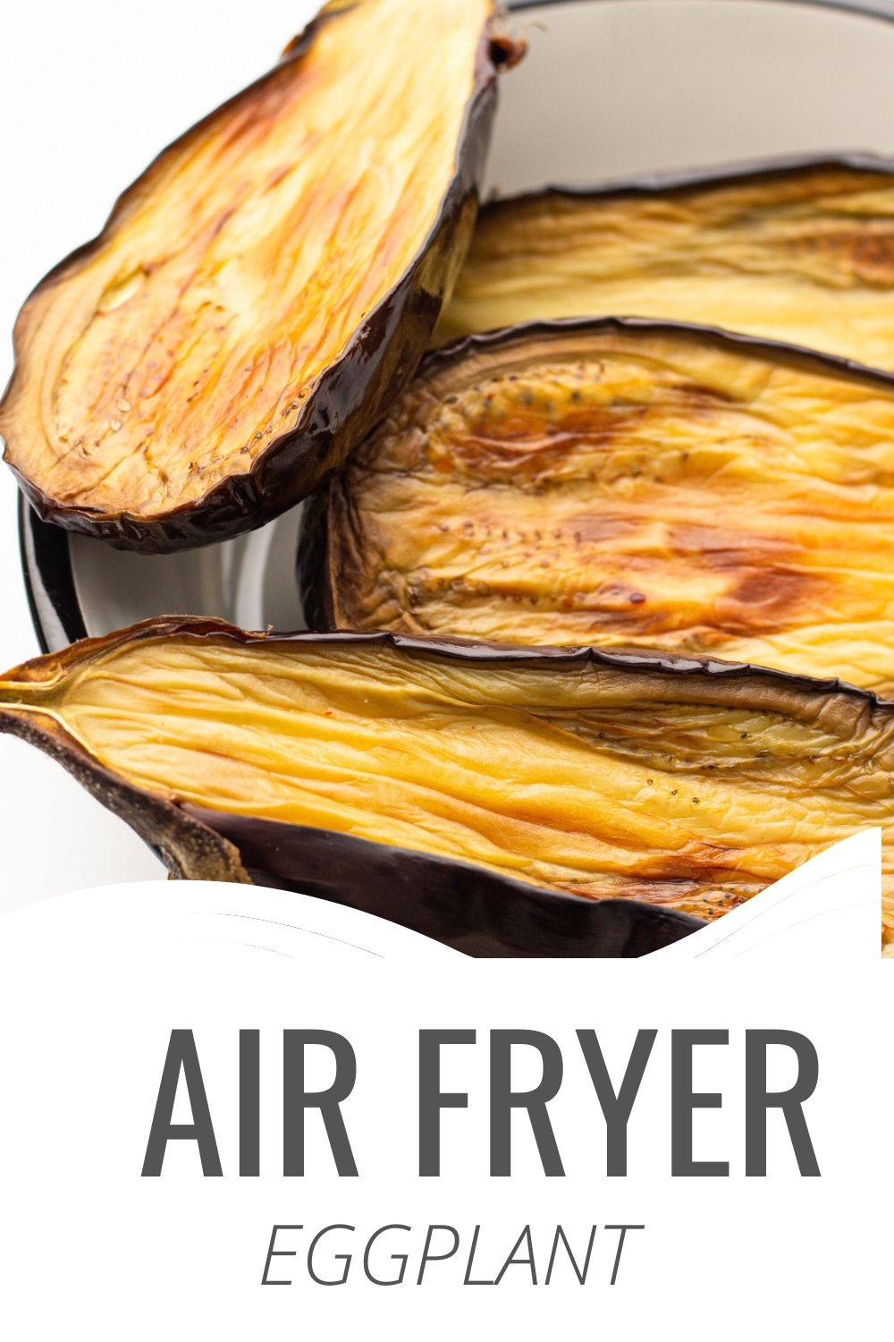 Air Fryer Eggplant with logo.