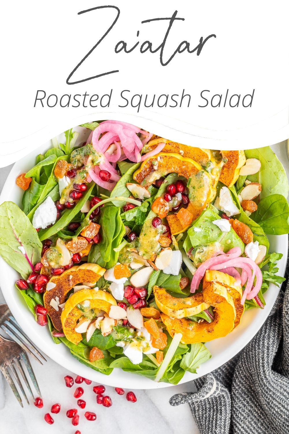 Za'atar Roasted Delicata Squash with logo.