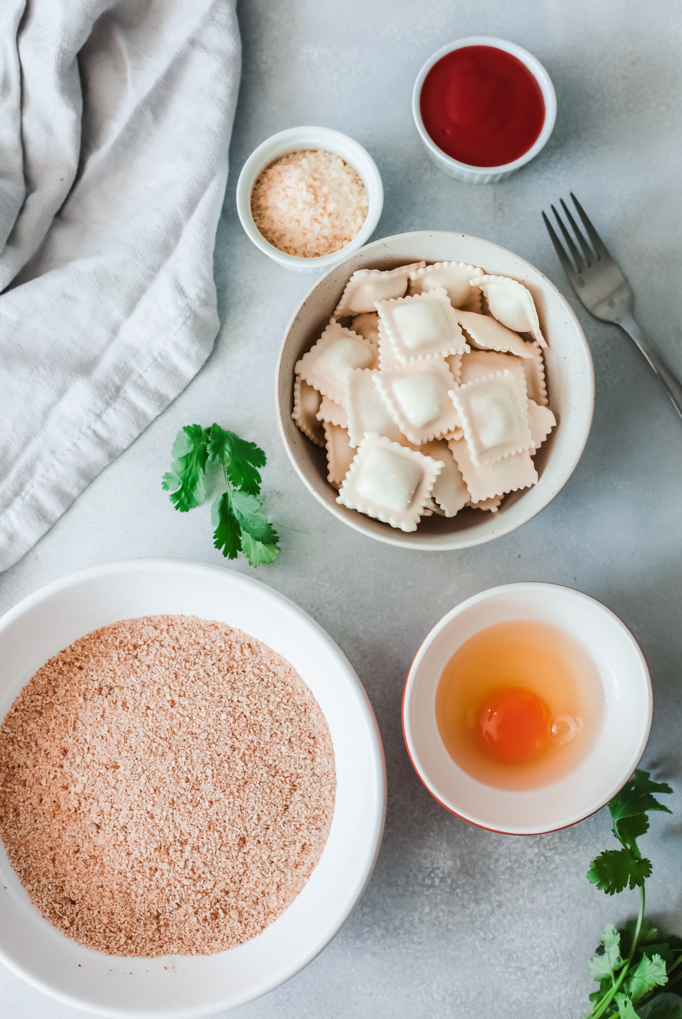 Air Fried Ravioli ingredients.