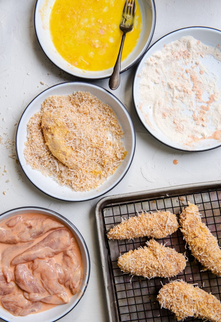 Air Fryer Coconut Chicken Tenders ingredients.