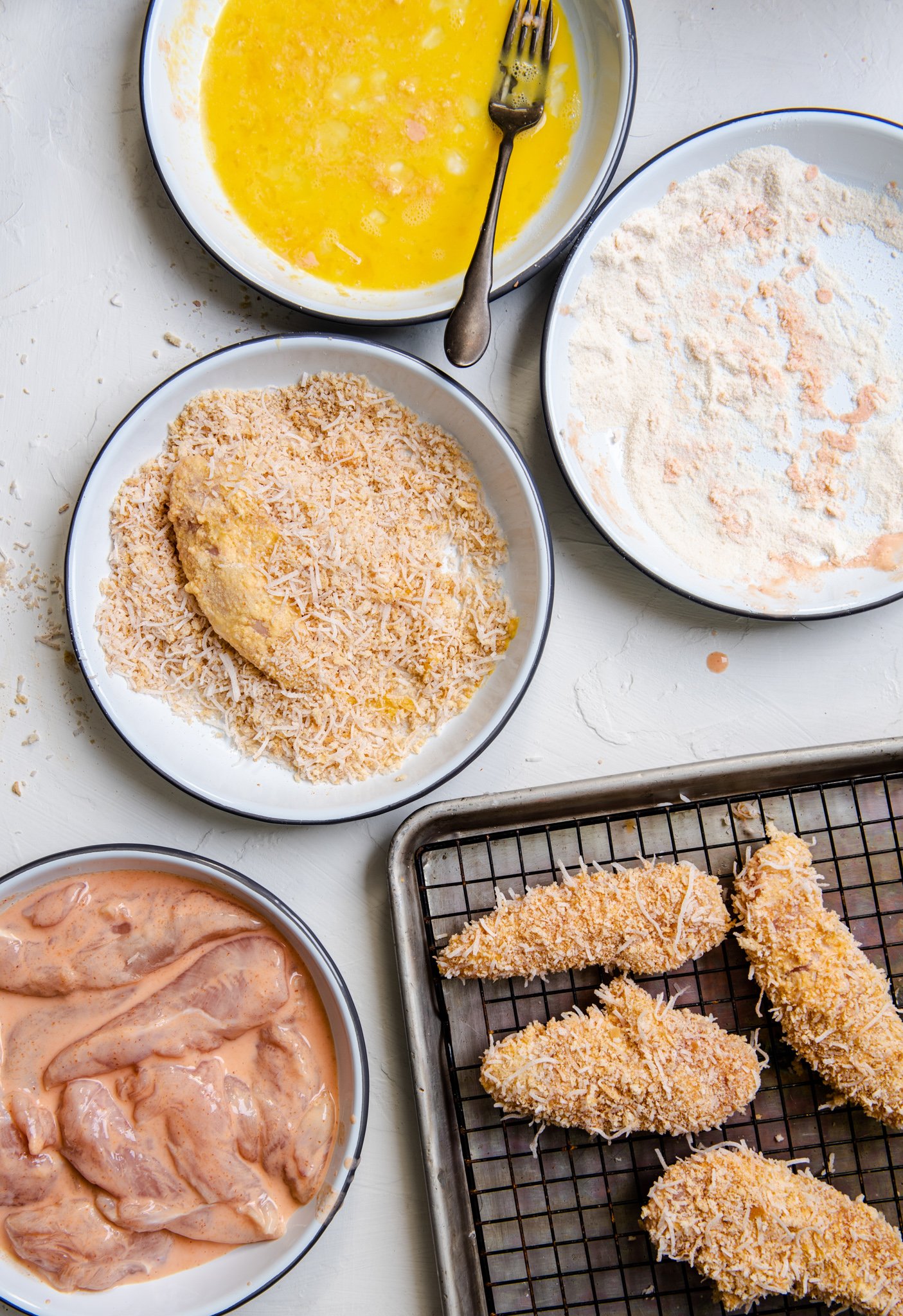 Air Fryer Coconut Chicken Tenders ingredients. 