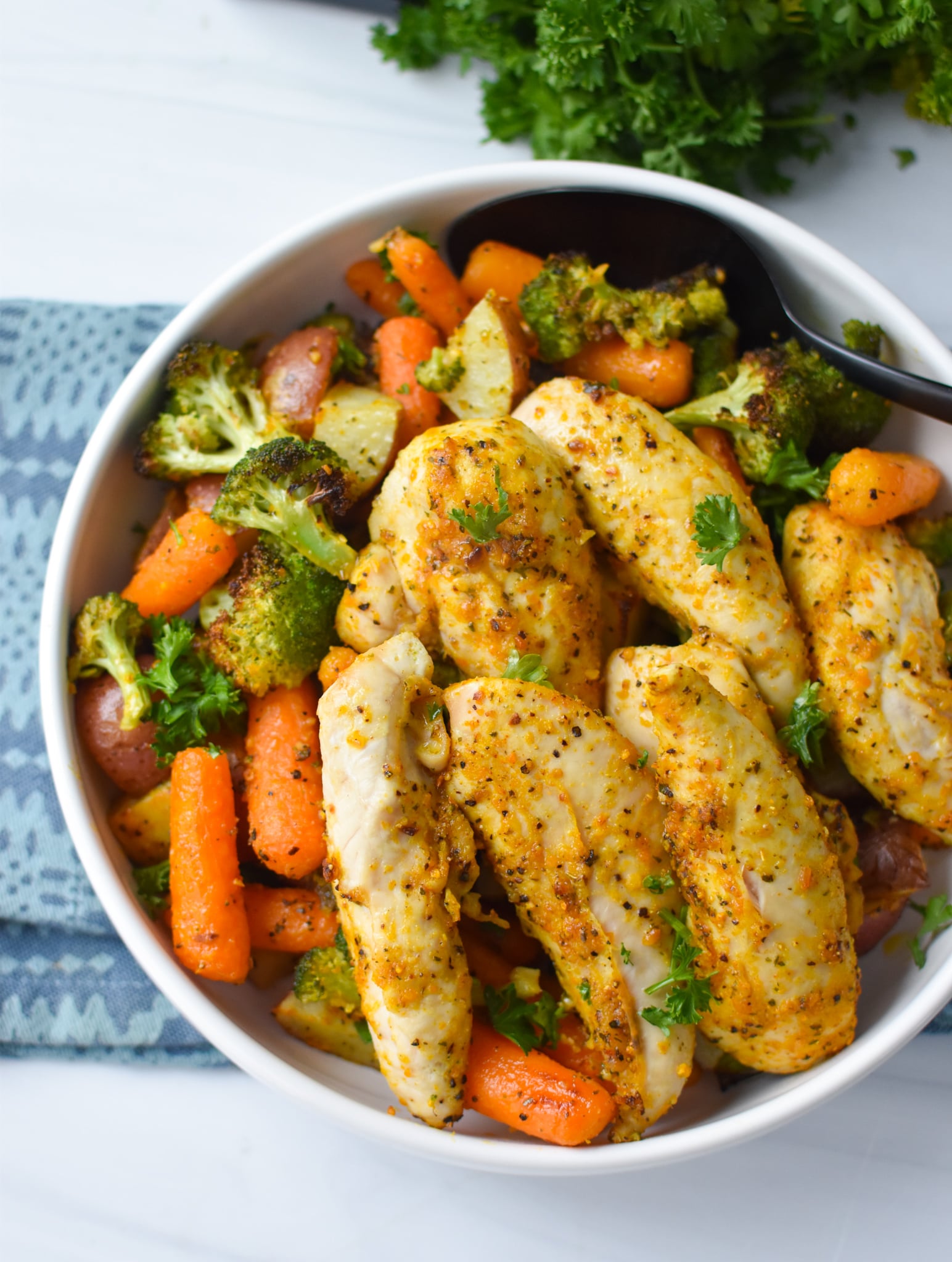Sheet Pan Lemon Parmesan Chicken Tenders - A Cedar Spoon