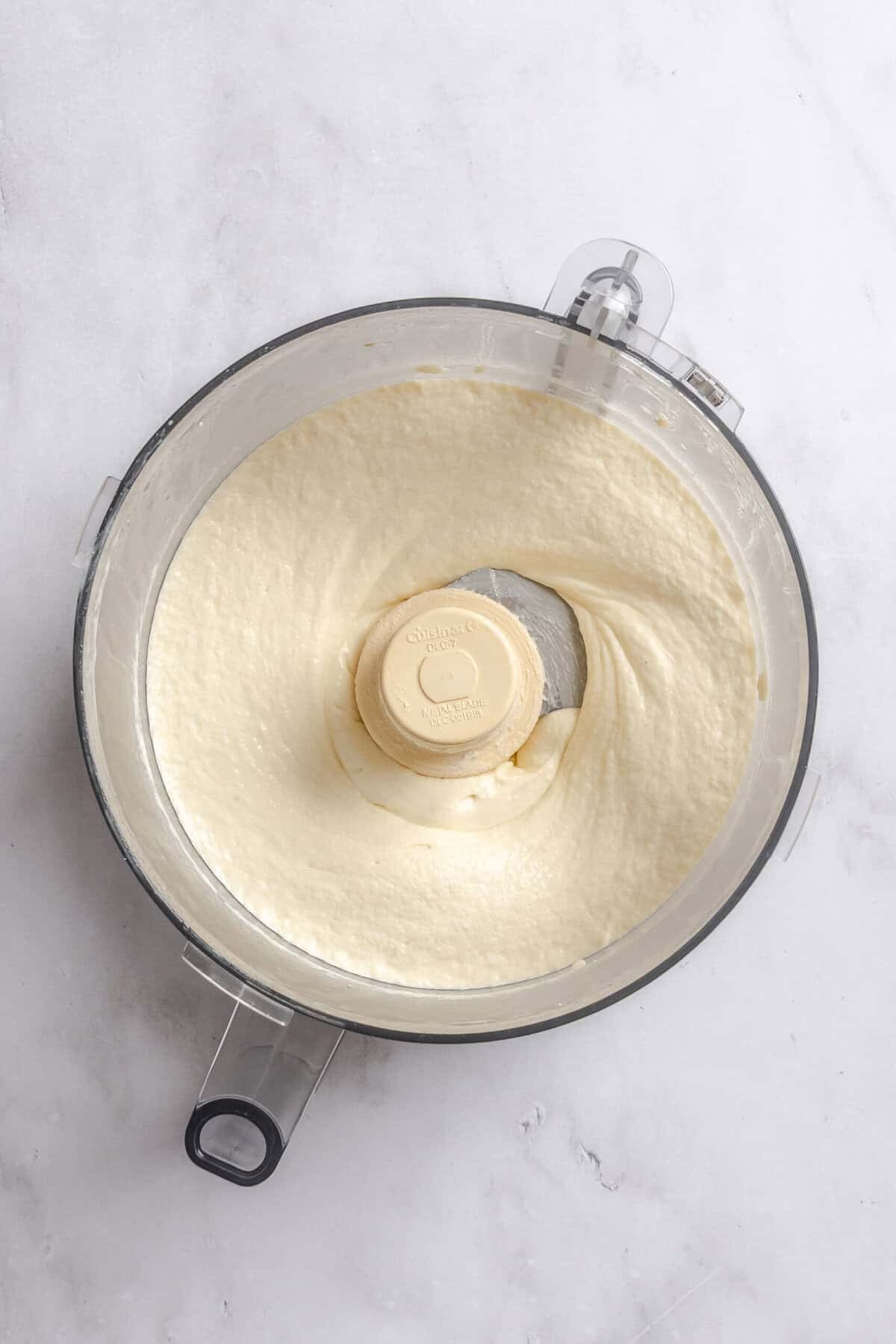 Lemon Whipped Feta in a food processor