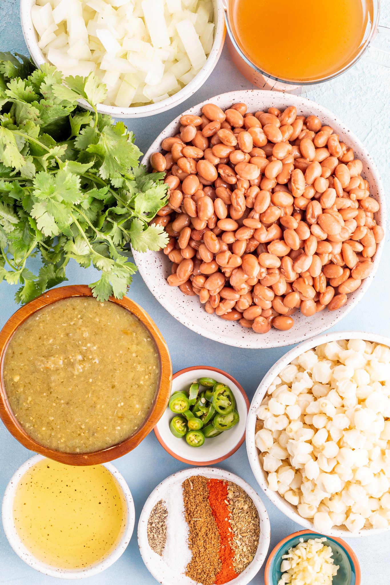 Vegan Pinto Bean Soup ingredients. 