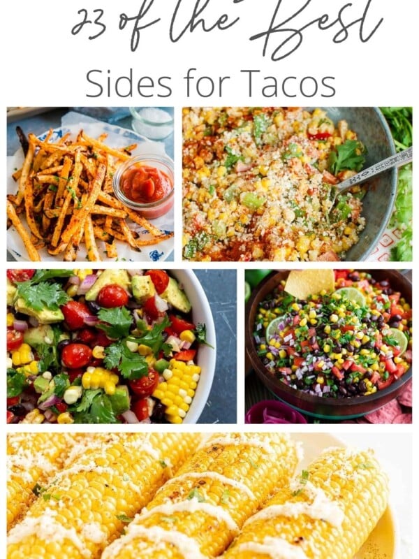 23 Best Sides to Serve with Tacos with logo.