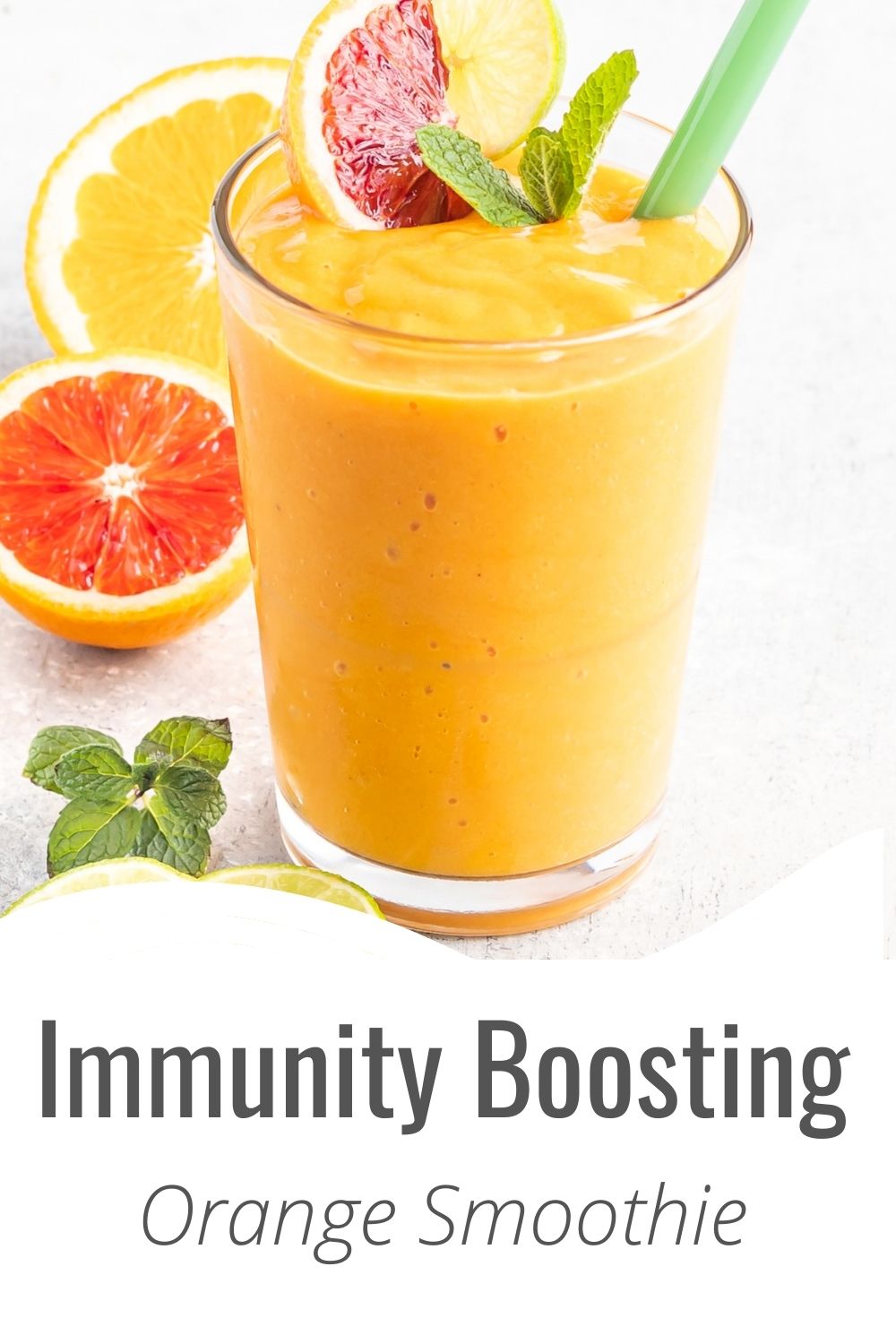 Orange Smoothie Recipe with logo.