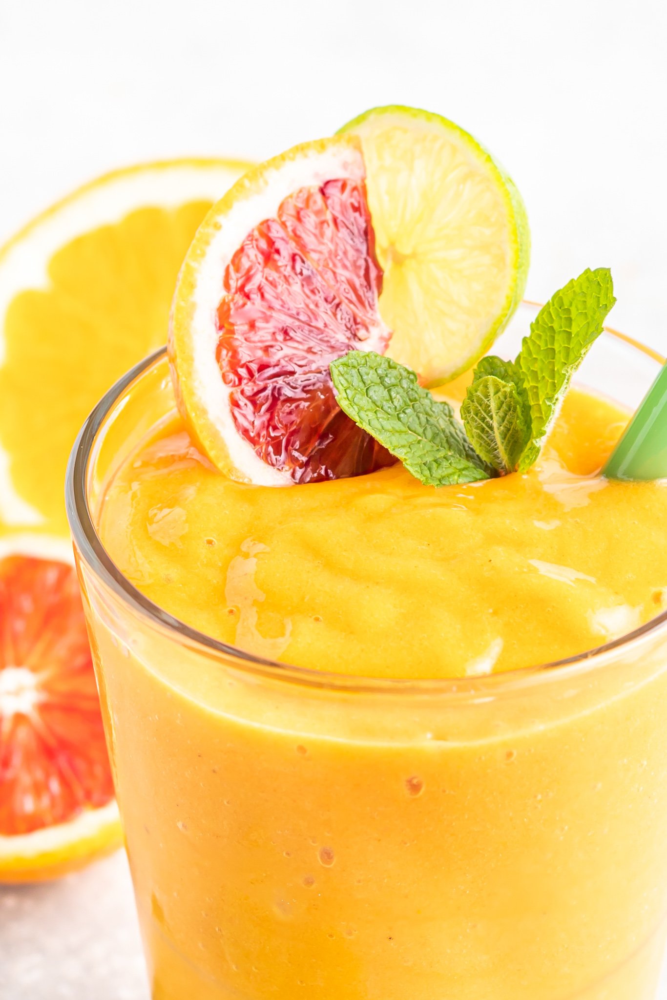 Orange Smoothie Recipe in a glass.