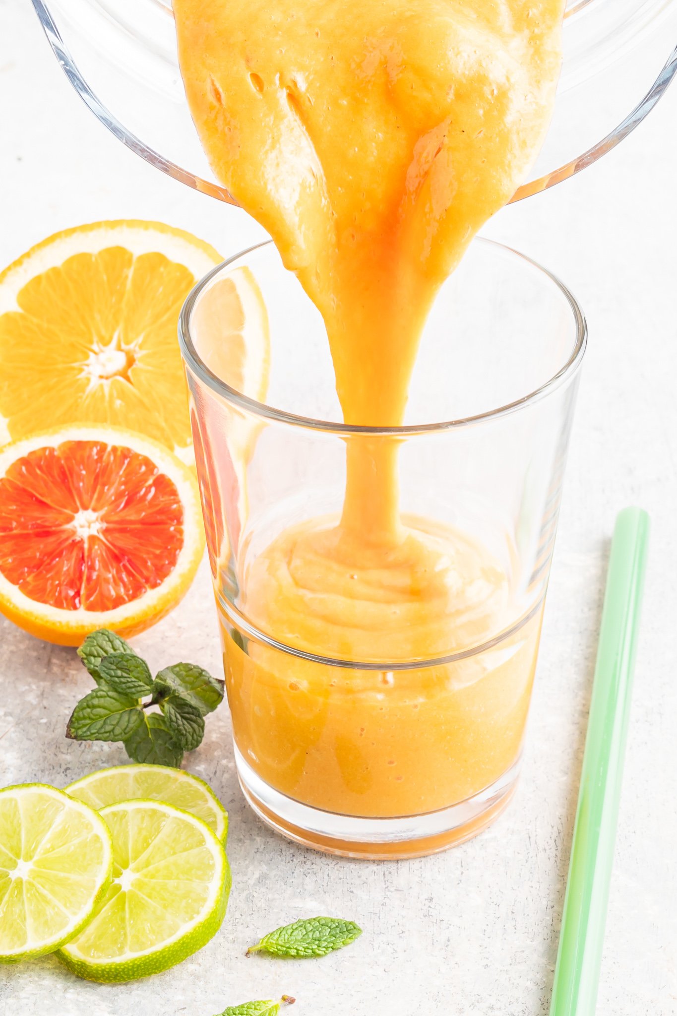 Orange Smoothie Recipe in a cup.