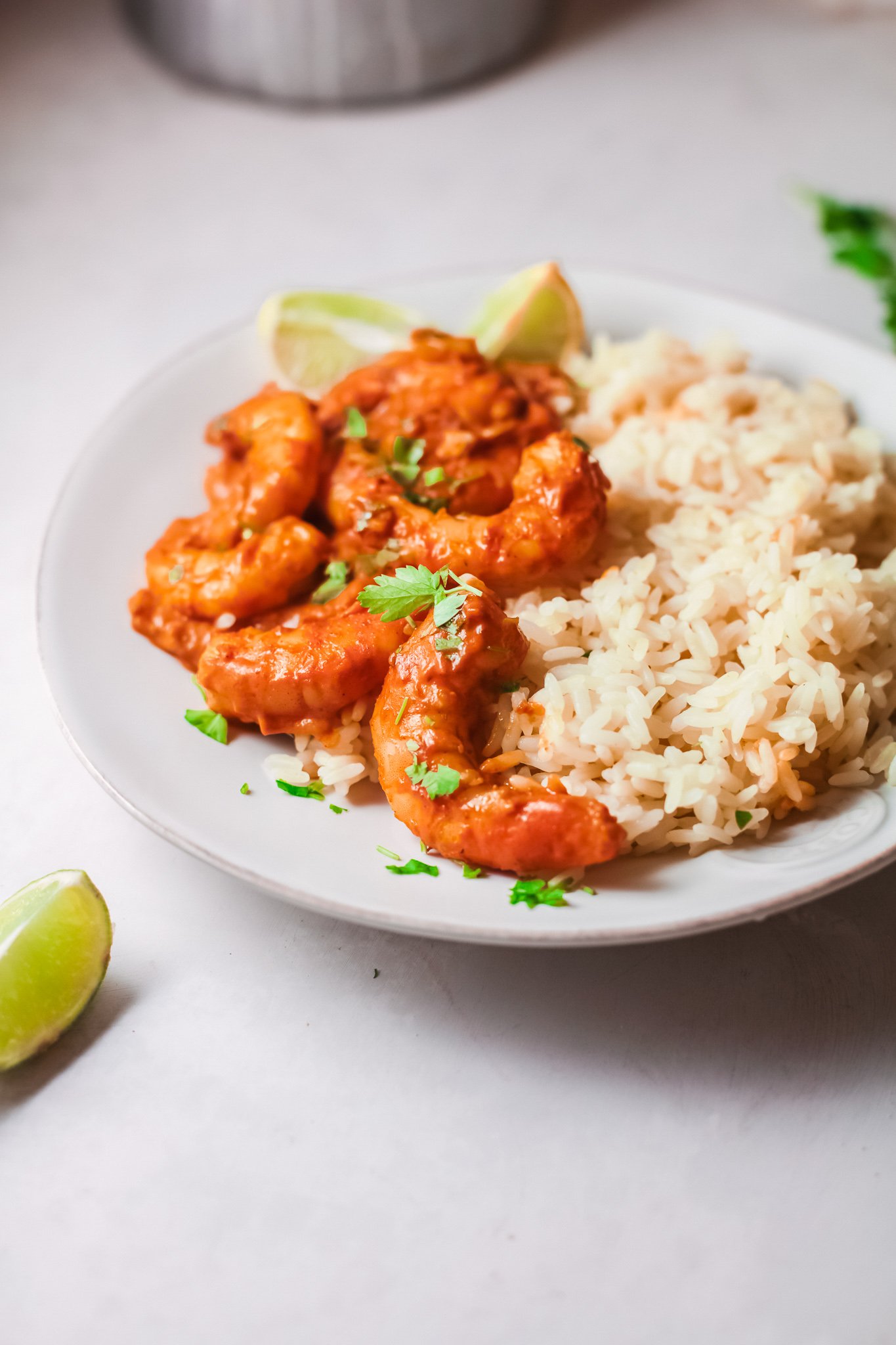 Easy Shrimp Curry Recipe with cilantro. 