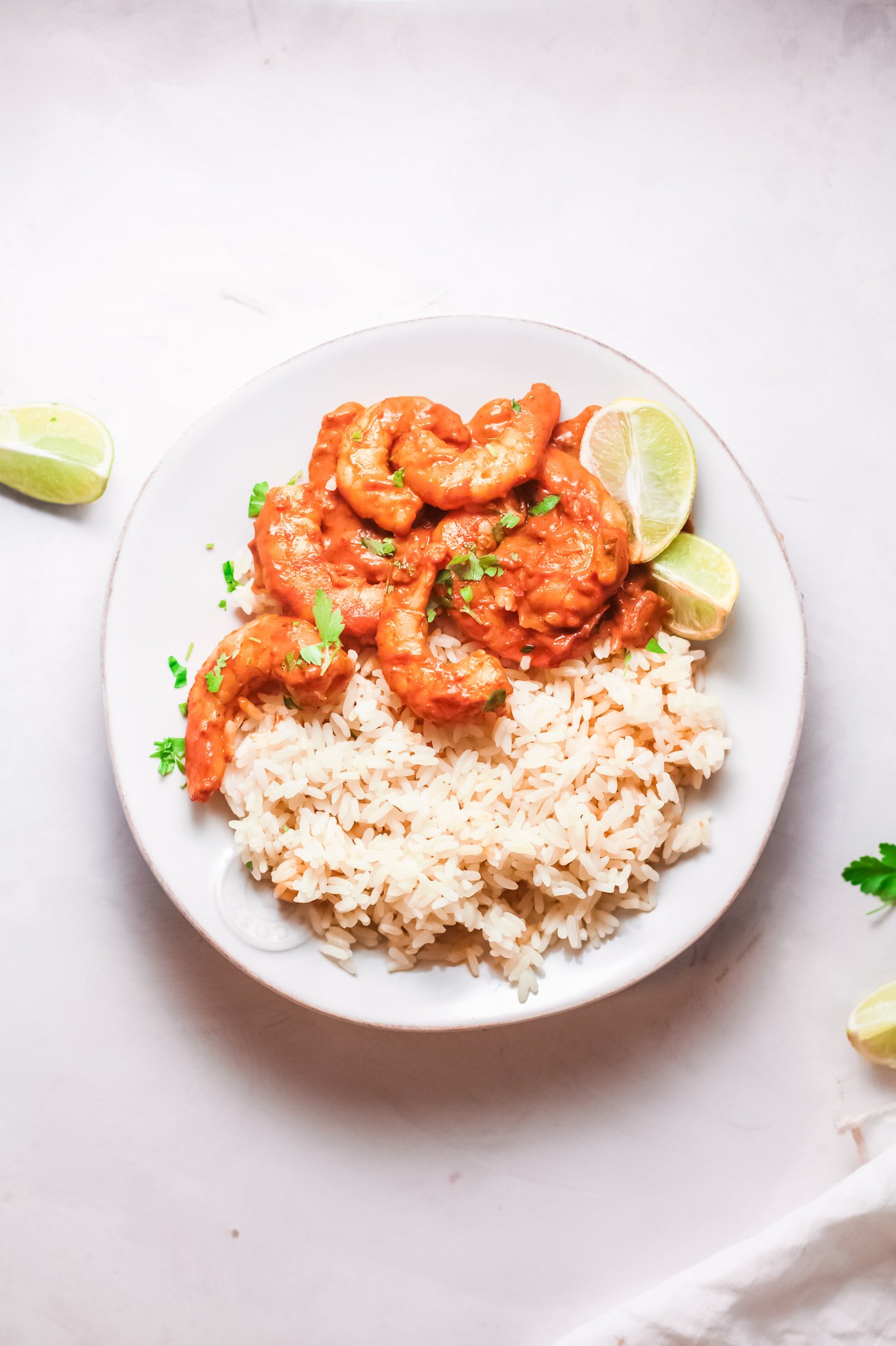 Easy Shrimp Curry Recipe with rice.