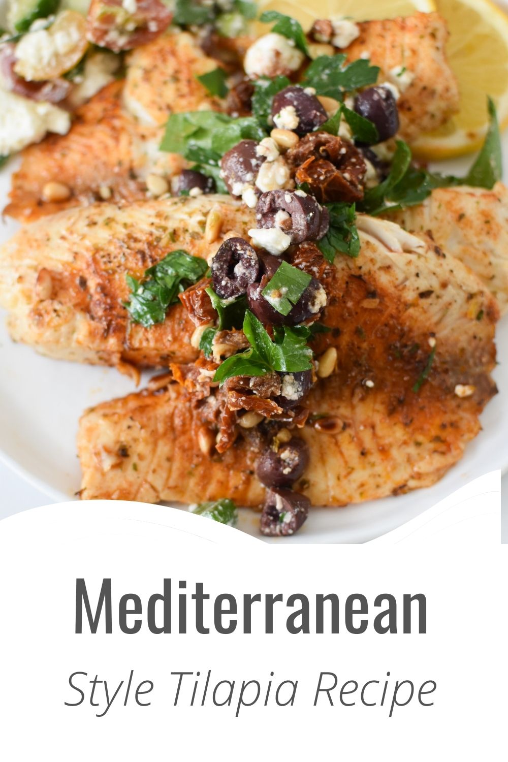 Greek Baked Tilapia with logo.