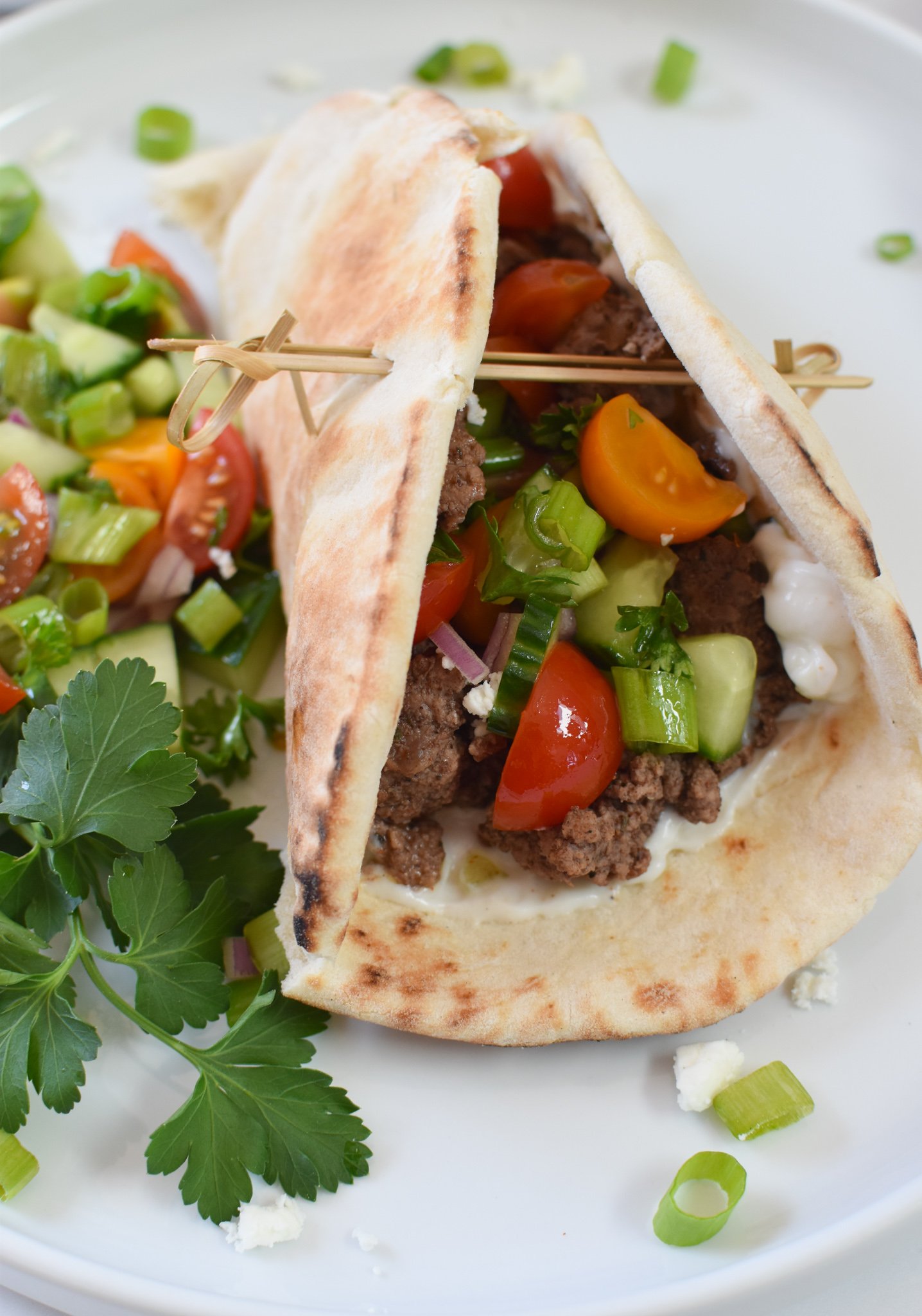 Spiced Ground Lamb Pita Recipe lamb in a pita.