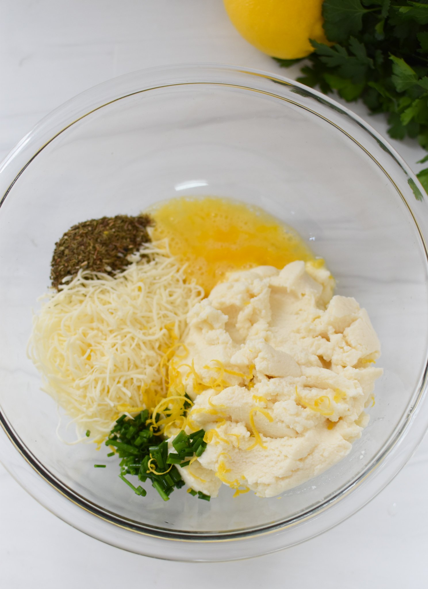 Veal Stuffed Shells cheese mixture.