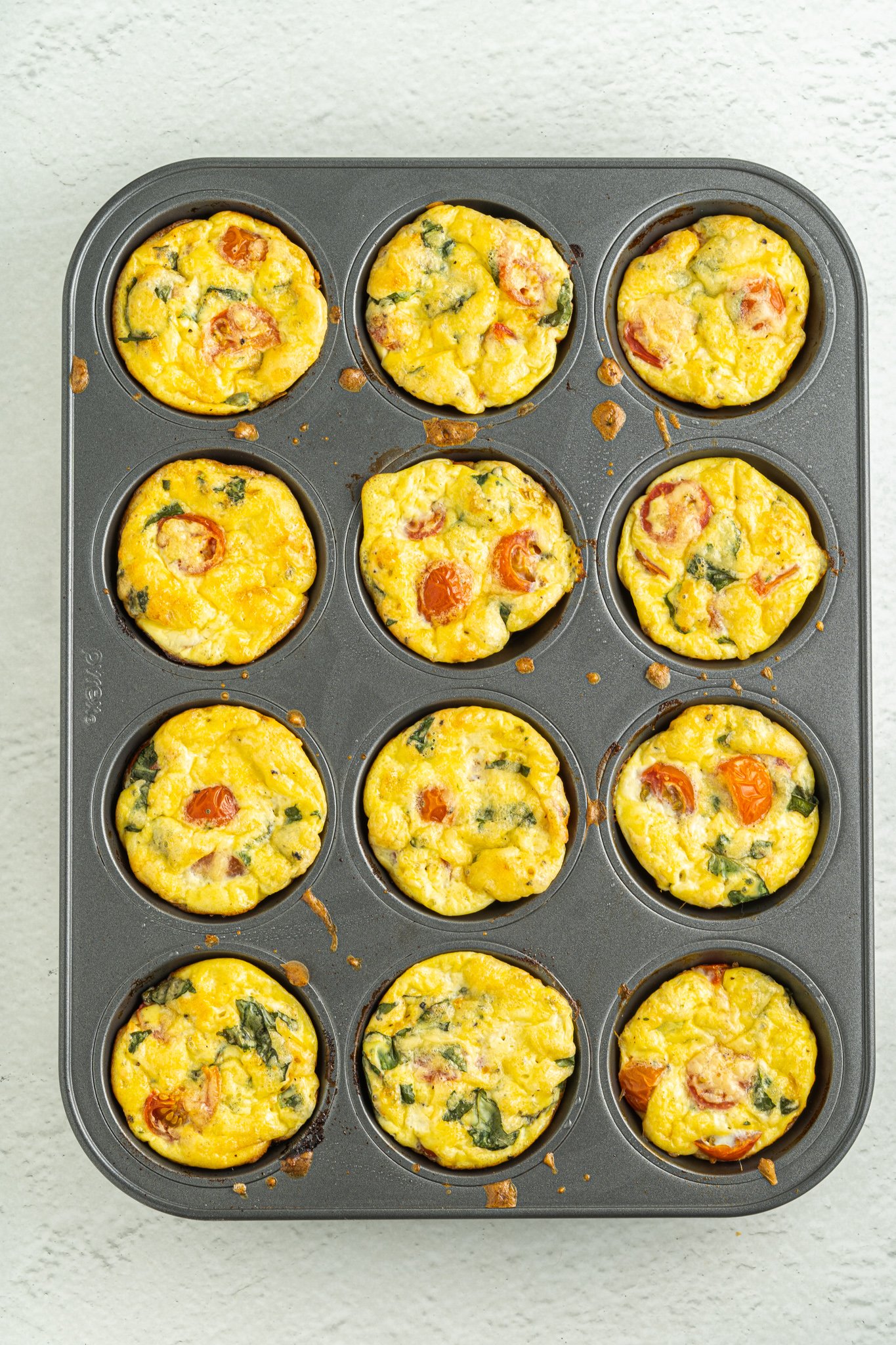 Caprese Egg Muffins baked egg cups.