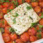 Easy Baked Feta Recipe with fresh herbs.