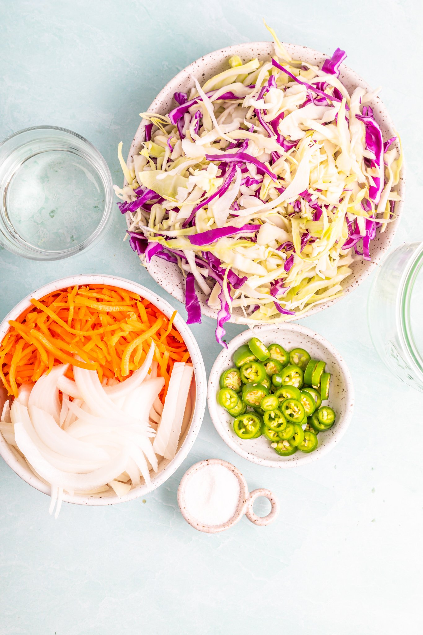 Easy Curtido Recipe ingredients.