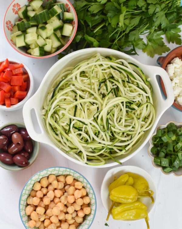 Mediterranean Zucchini Pasta Salad A Cedar Spoon