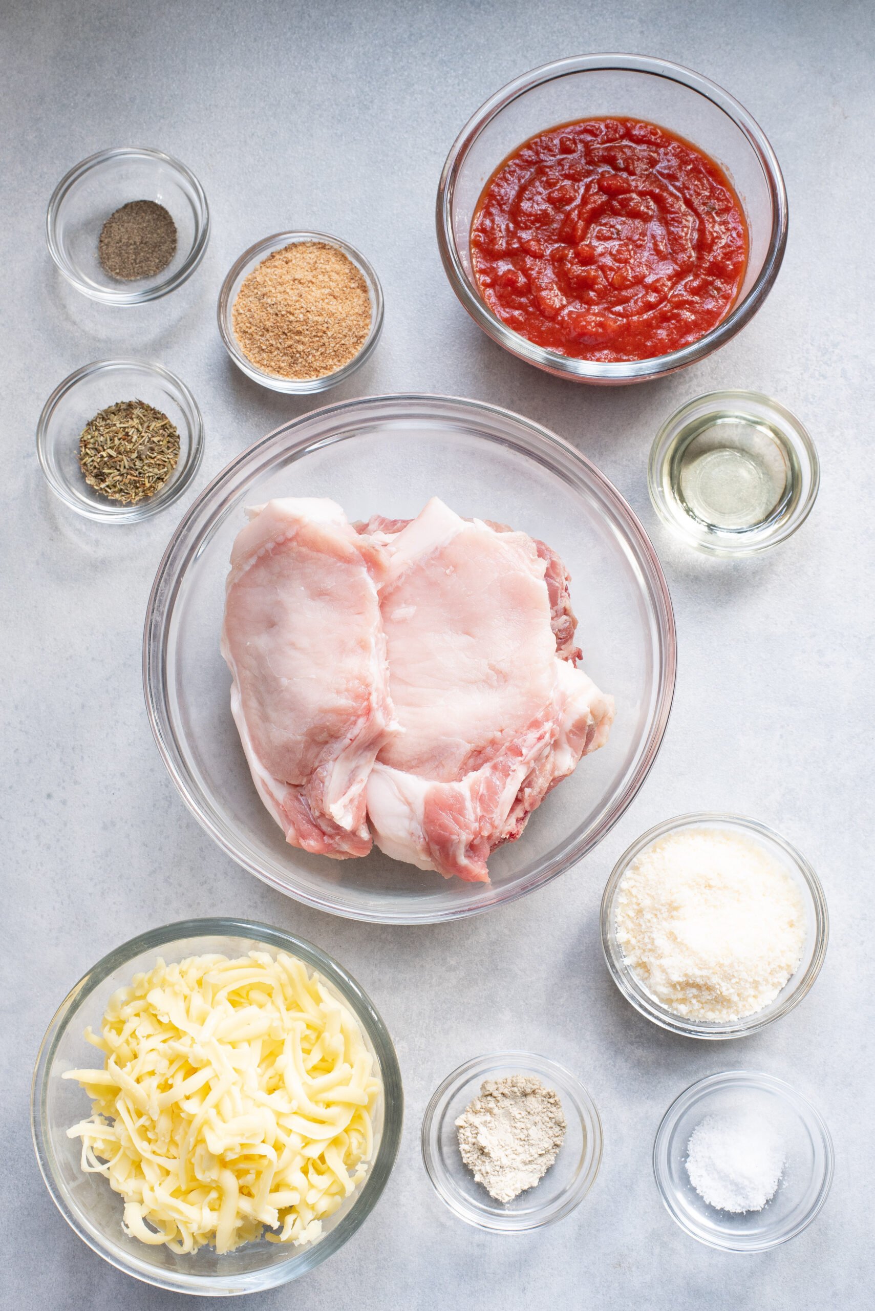 Parmesan Crusted Pork Chops ingredients.