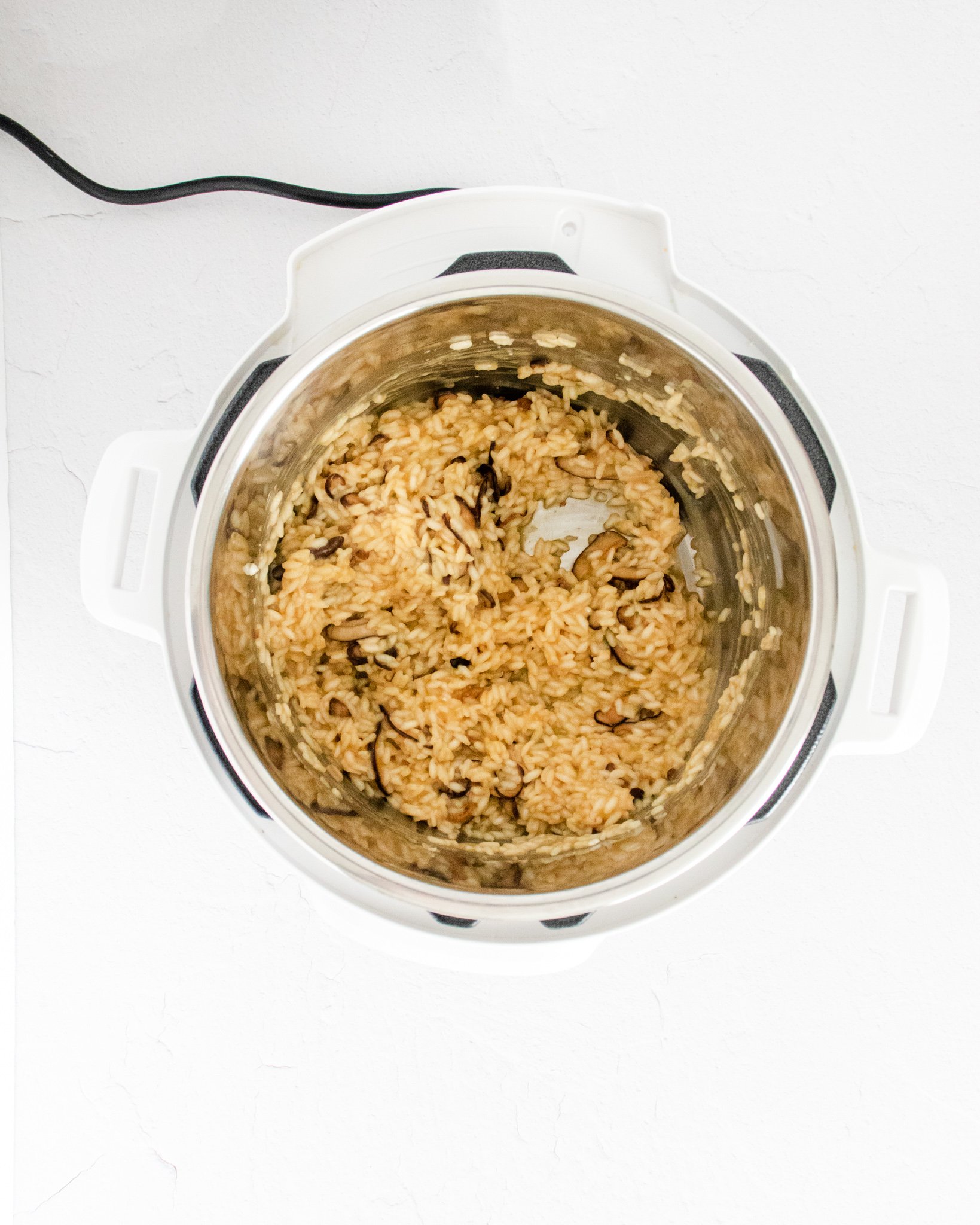 Instant Pot Mushroom Risotto in an instant pot. 