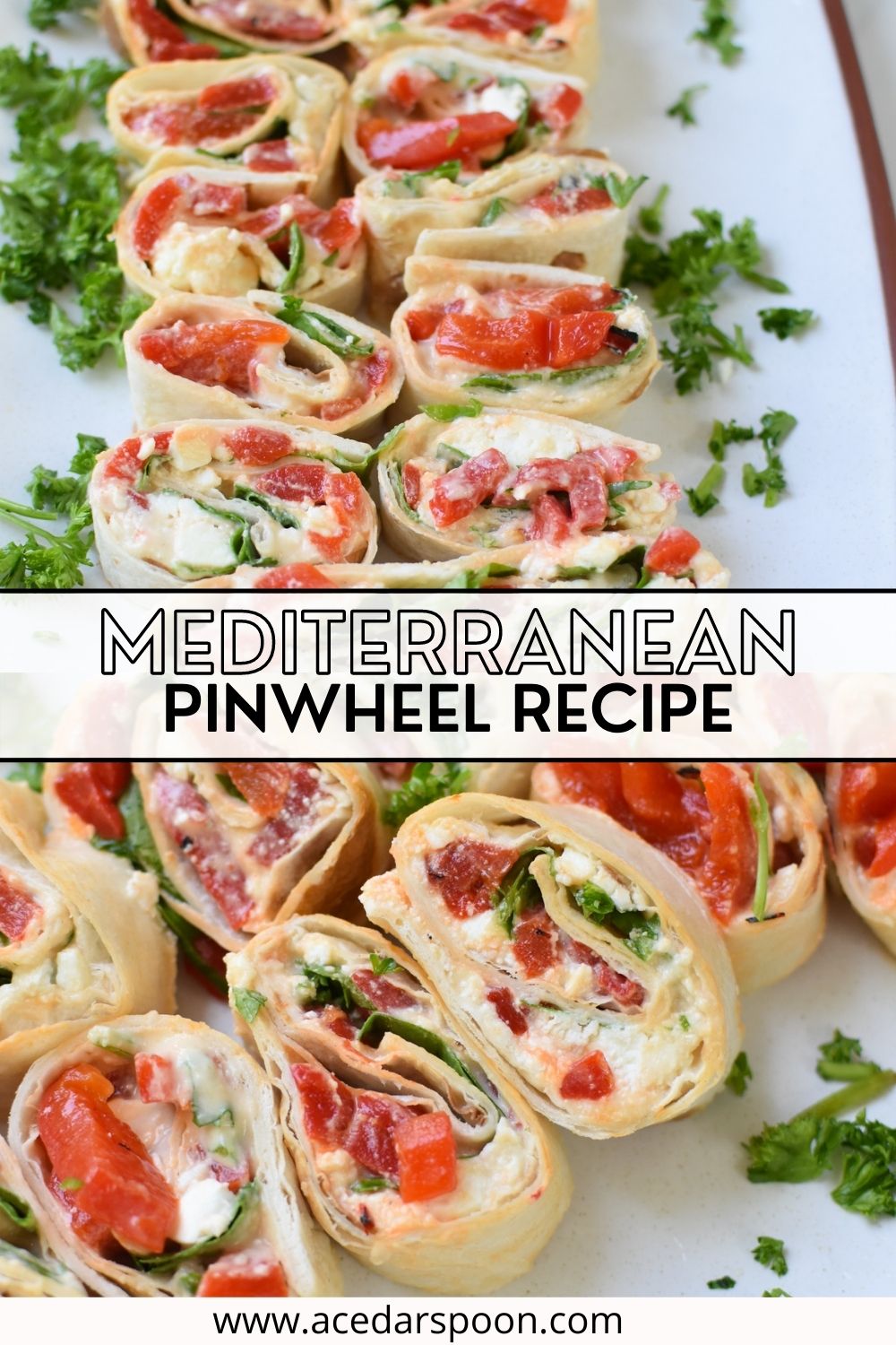 Mediterranean Pinwheels with logo.