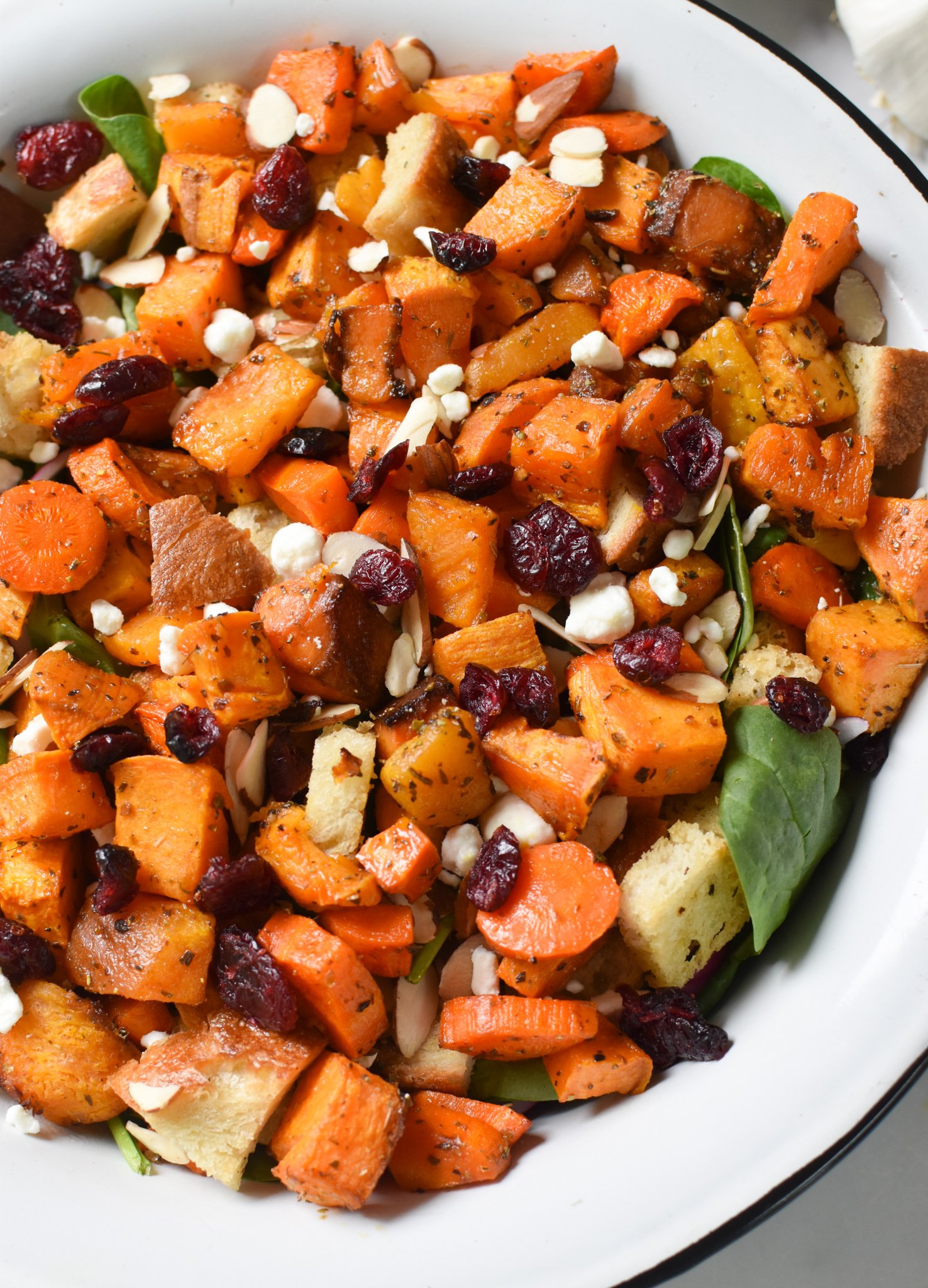 Roasted Vegetable Salad squash in a bowl. 