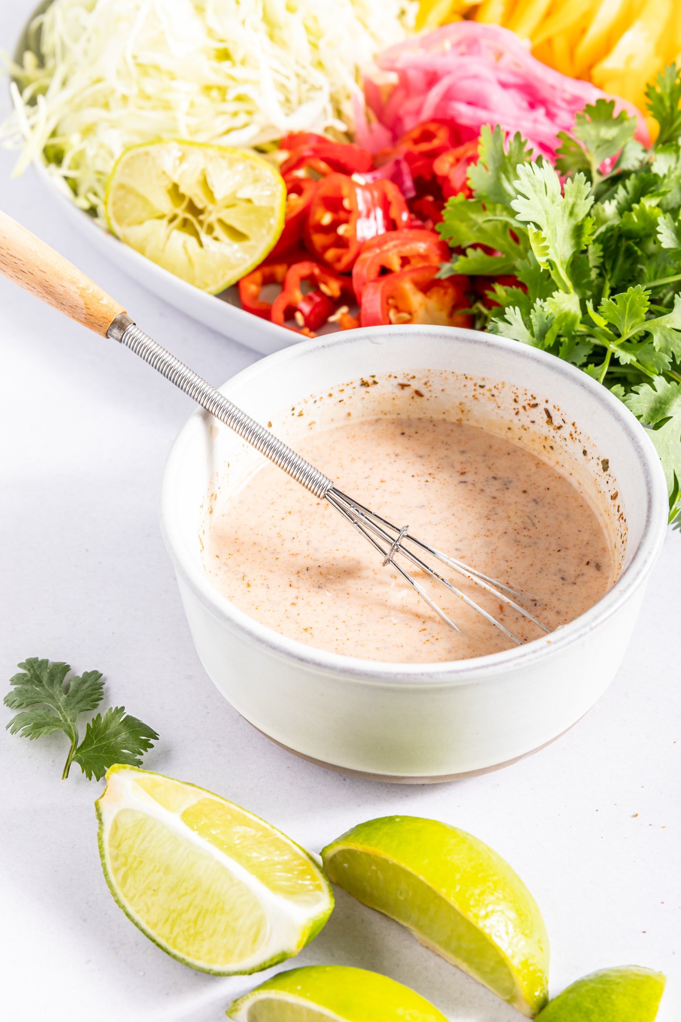 Easy Caribbean Coleslaw Recipe in a dish 