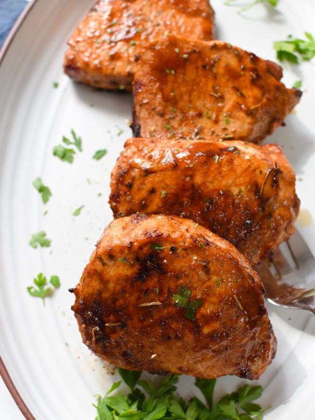 Air Fryer Boneless Pork Chops - A Cedar Spoon