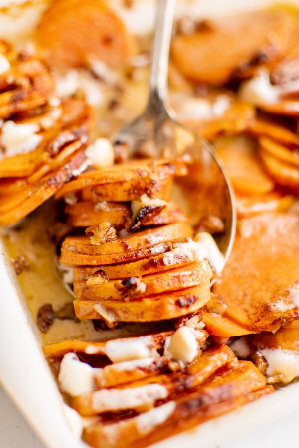 Easy Scalloped Sweet Potatoes - A Cedar Spoon