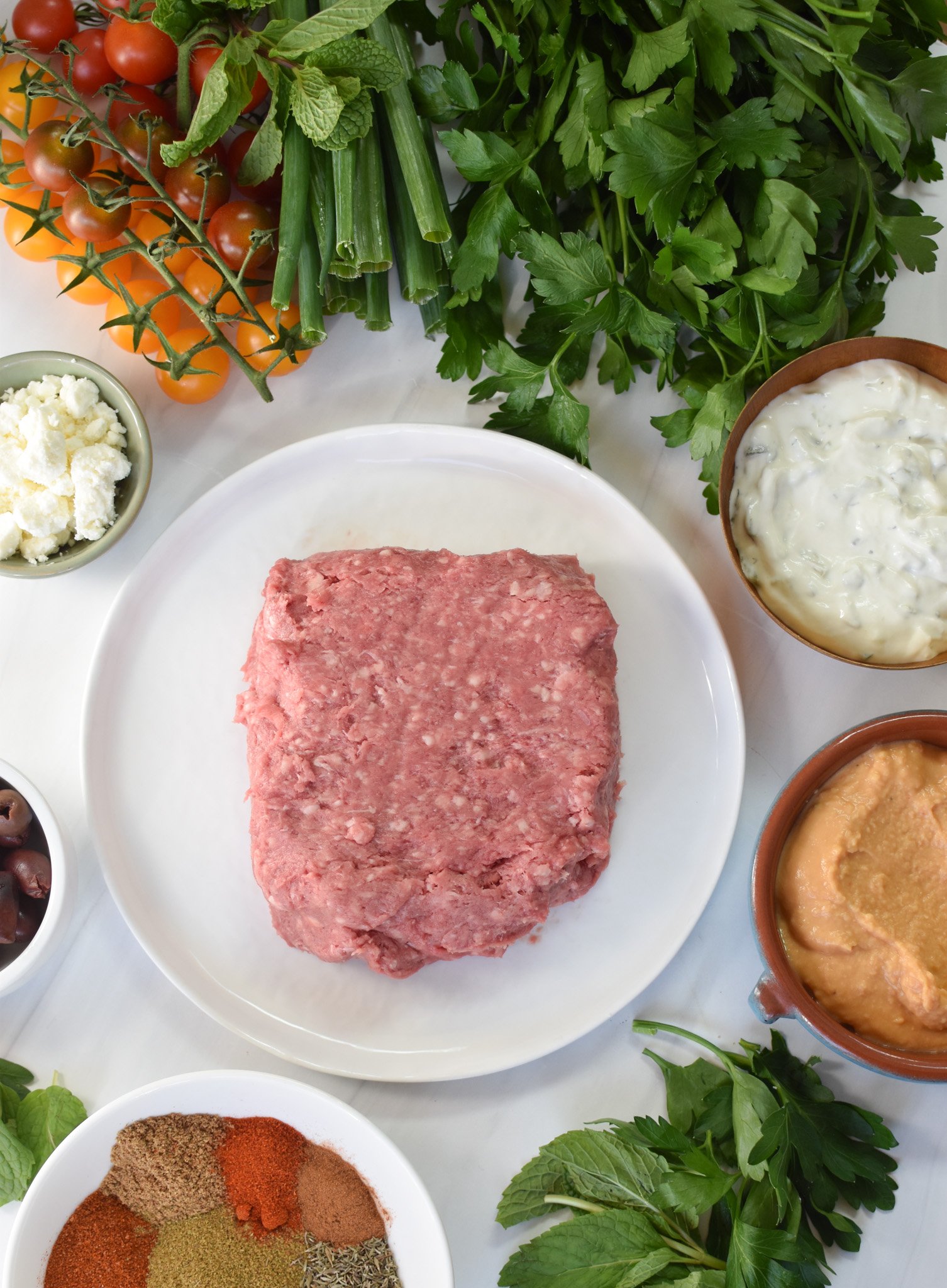 Minced Lamb Recipe ingredients. 