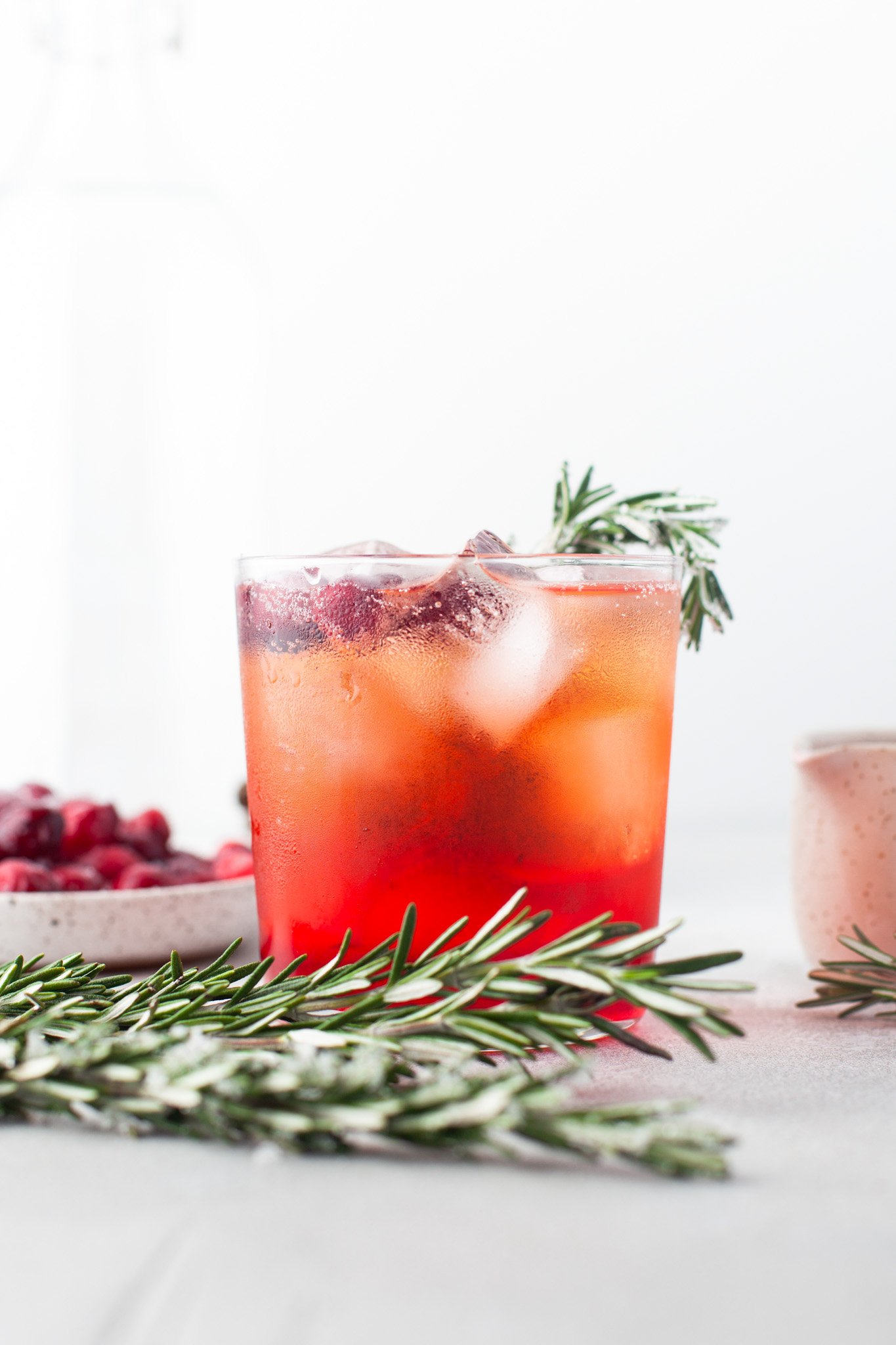 Cranberry Aperol Spritz in a short glass