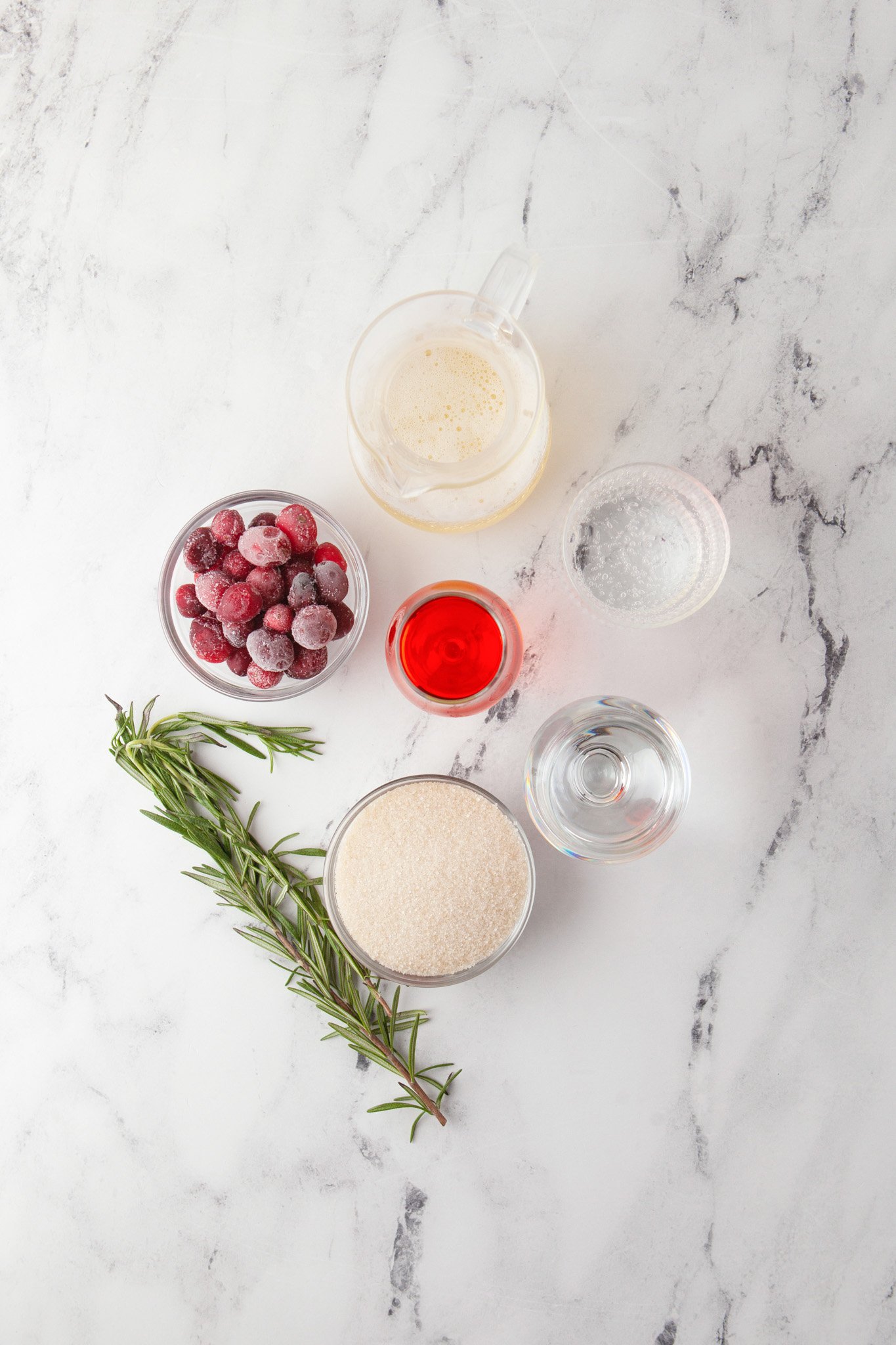 Cranberry Aperol Spritz ingredients.