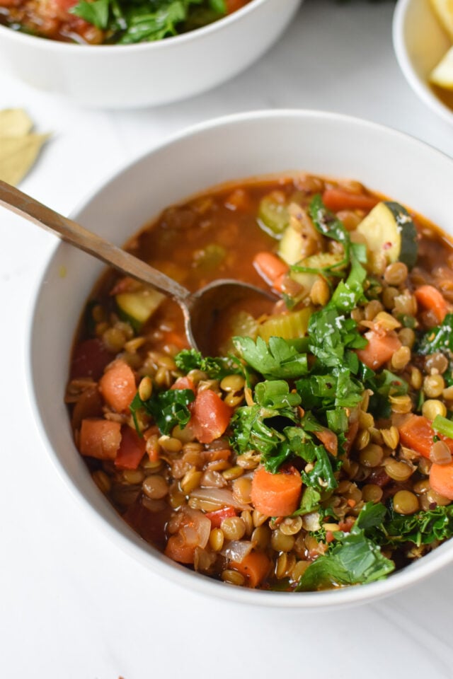 Italian Style Lentil Soup A Cedar Spoon