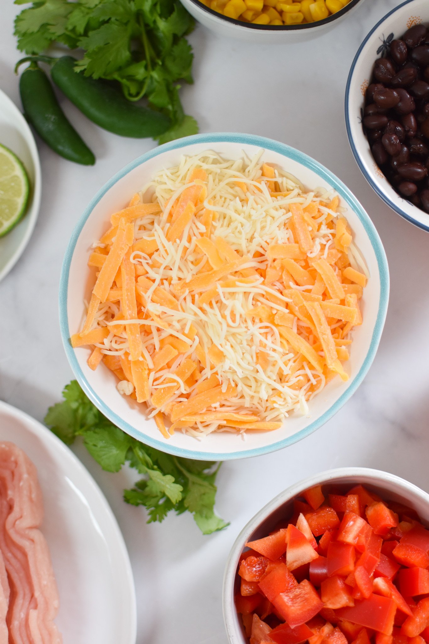Cheesy Ground Turkey Sweet Potato Skillet