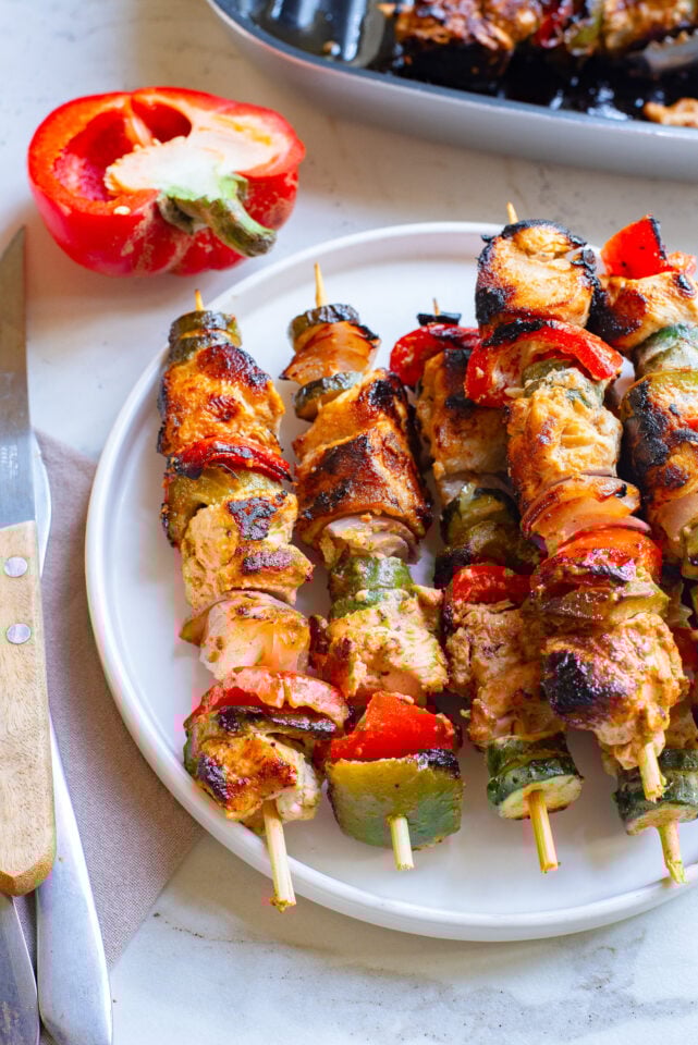 Greek Marinated Chicken Kabobs with Lemon A Cedar Spoon