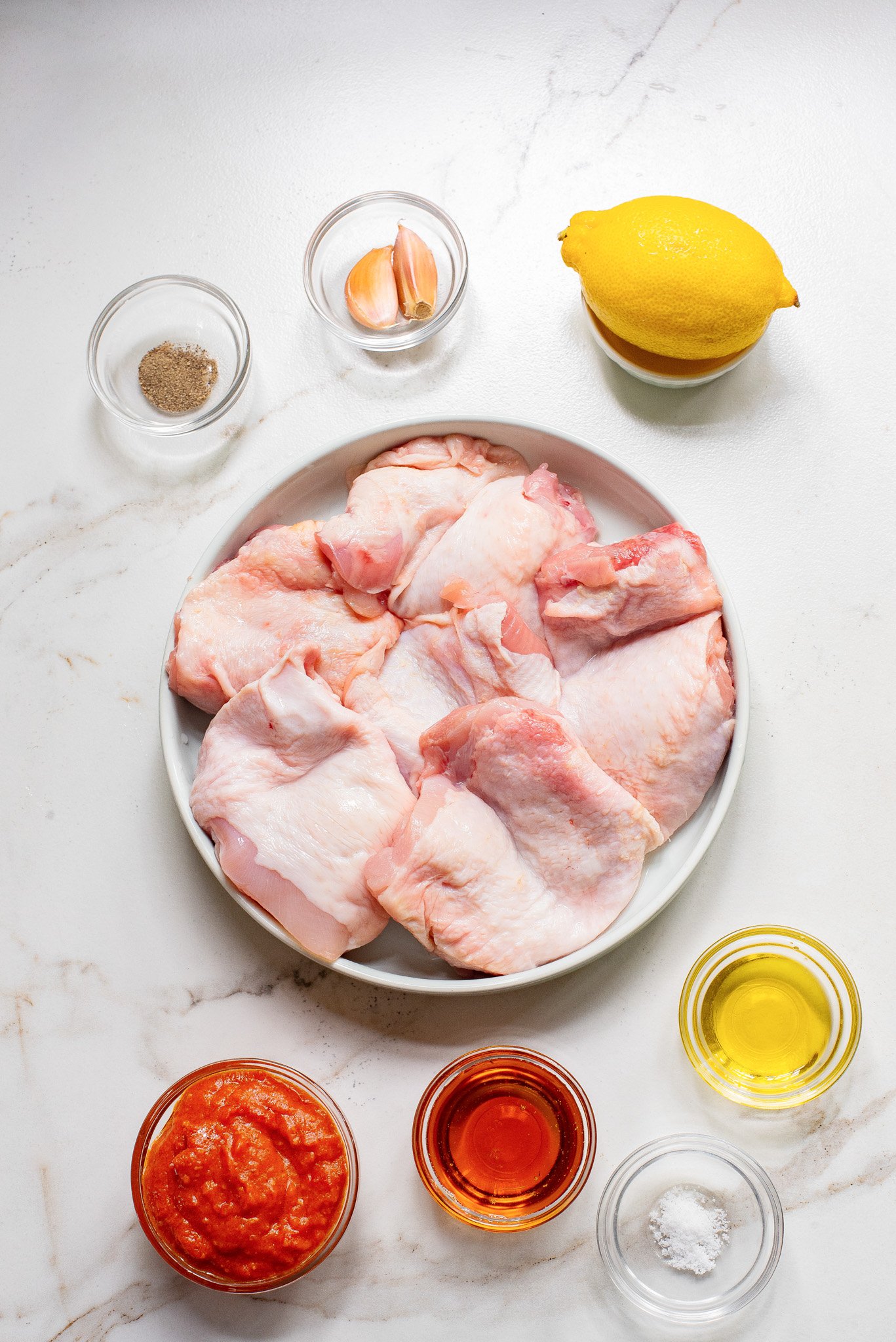 Harissa Chicken Recipe ingredients. 